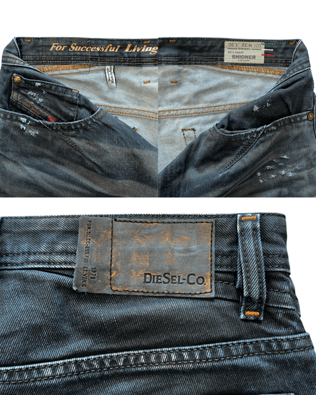 Diesel Diesel Slim Skinny Washed Denim Jeans Size US 32 / EU 48 - 10 Thumbnail