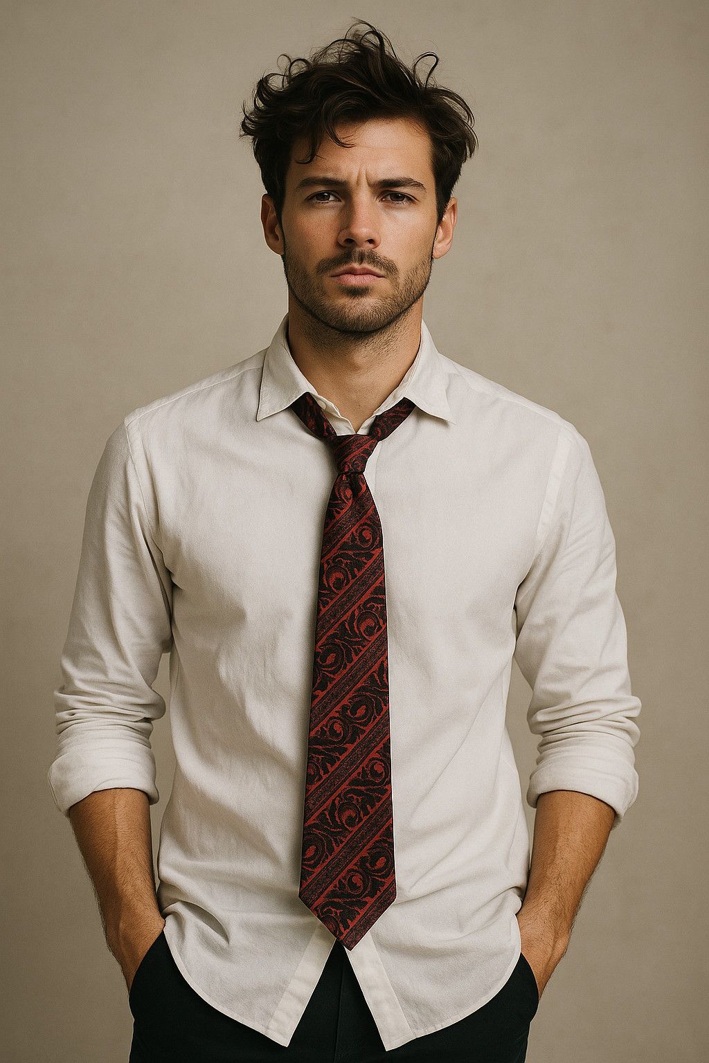 Dolce & Gabbana Dolce & Gabbana Red Brocade Silk Tie – FASHIONELLA Size ONE SIZE - 1 Thumbnail