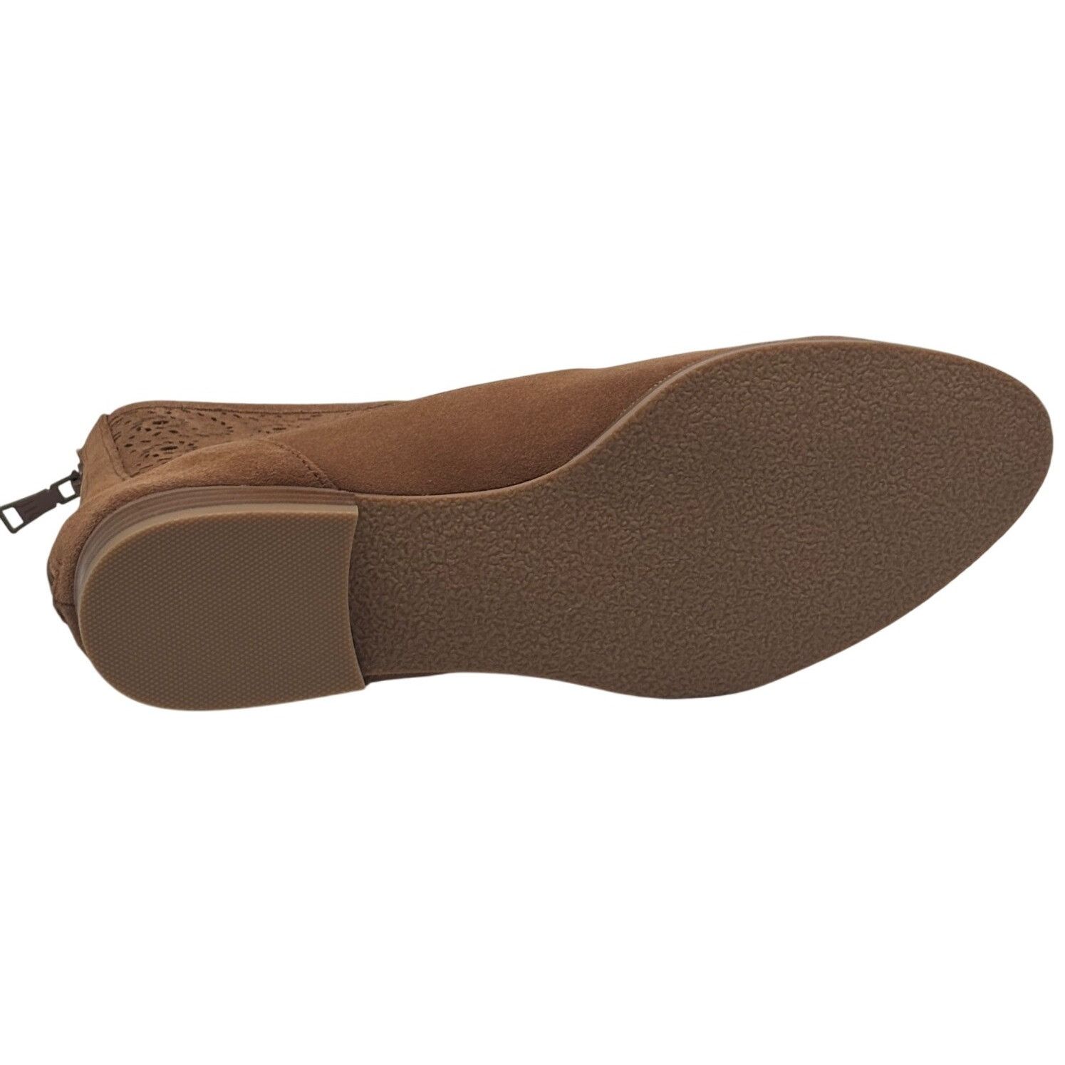 Jack Rogers Jack Rogers Floral Cutout Ronnie Suede Booties, Tan, Size 7. Size US 7.5 / IT 37.5 - 15 Thumbnail