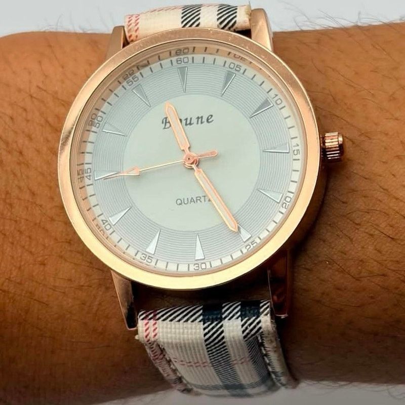 Other Rose Gold Boune Plaid Men’s Watch Size ONE SIZE - 2 Thumbnail