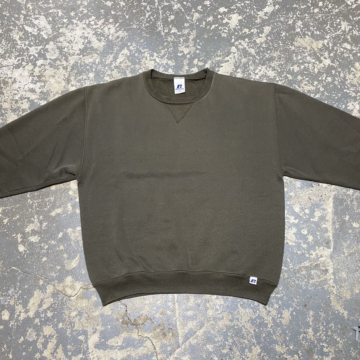 Russell Athletic × Vintage Vintage Russell Athletic Brown Blank Boxy Crewneck Hoodie Size US M / EU 48-50 / 2 - 9 Thumbnail