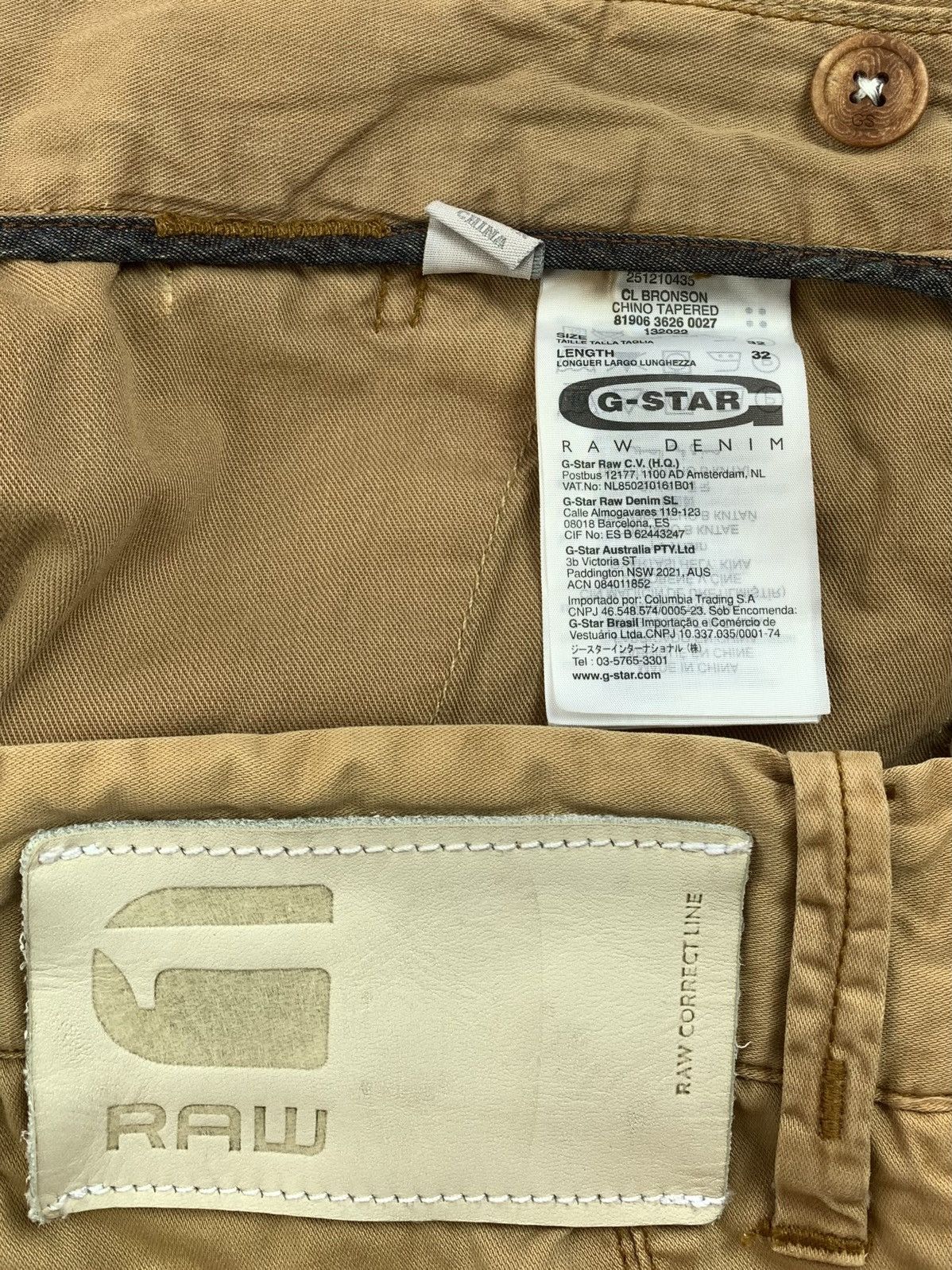 G-Star G-STAR RAW Correct Line Bronson Chino Tapered Pants Size 32 Size US 32 / EU 48 - 11 Thumbnail