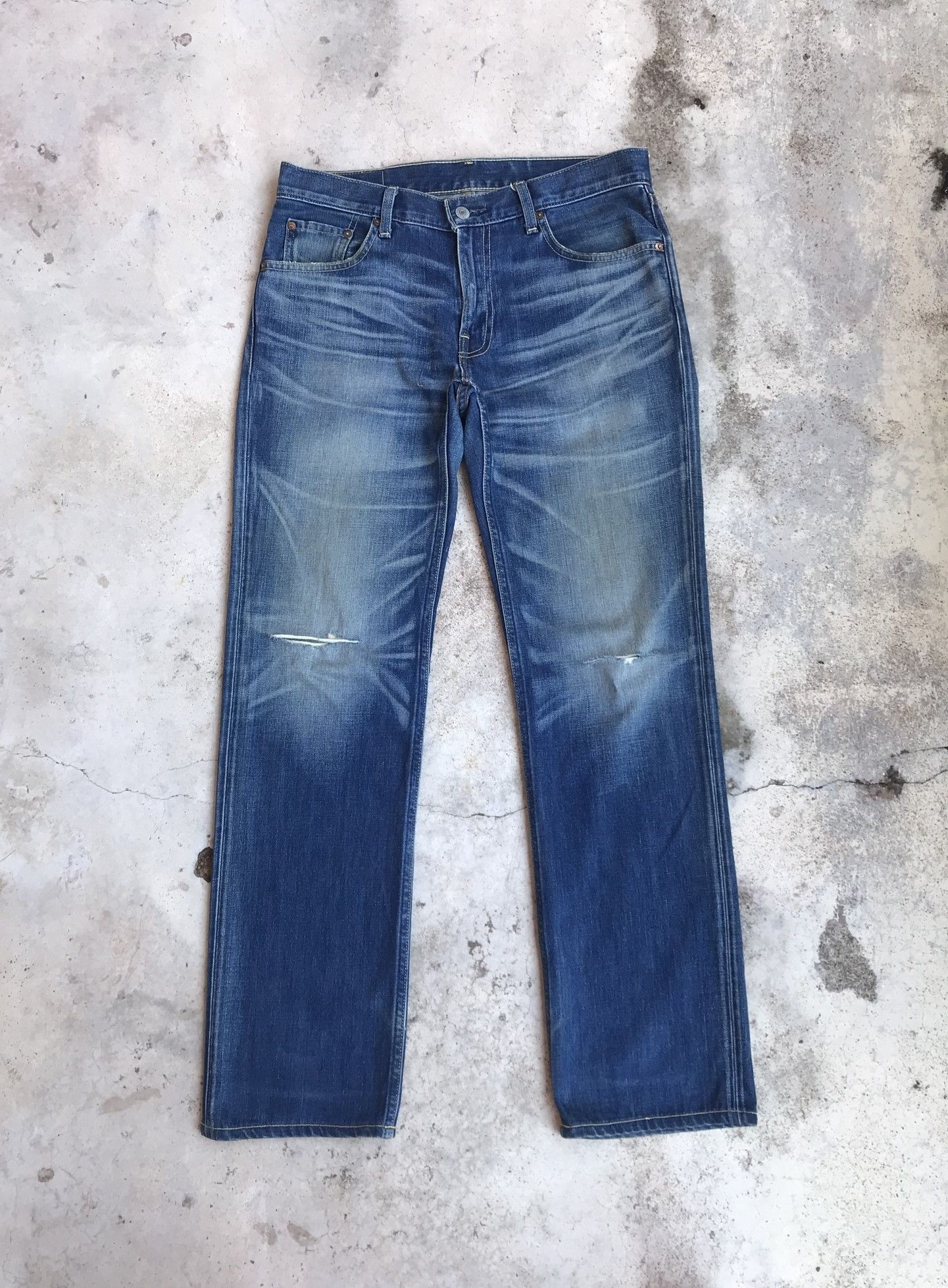 Levi's Vintage Levis 502 selvedged distressed jean W31x31.5 Size US 31 - 2 Thumbnail