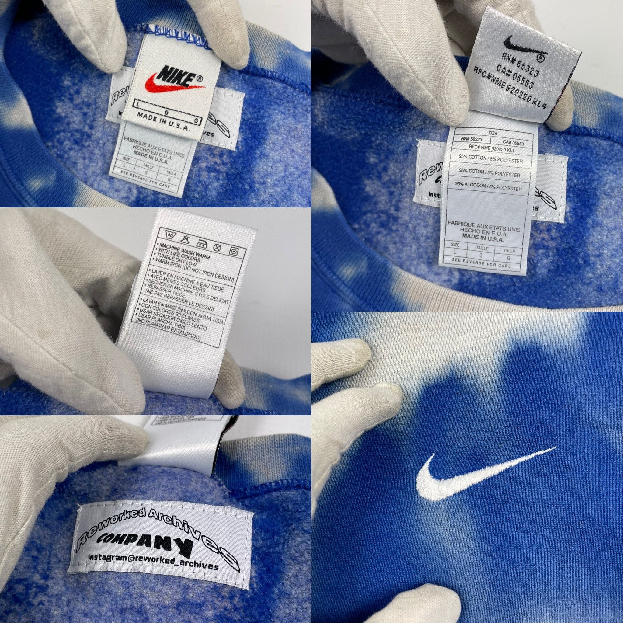 Nike Archive custom Nike reworked skeleton sweatshirt Size US L / EU 52-54 / 3 - 5 Thumbnail