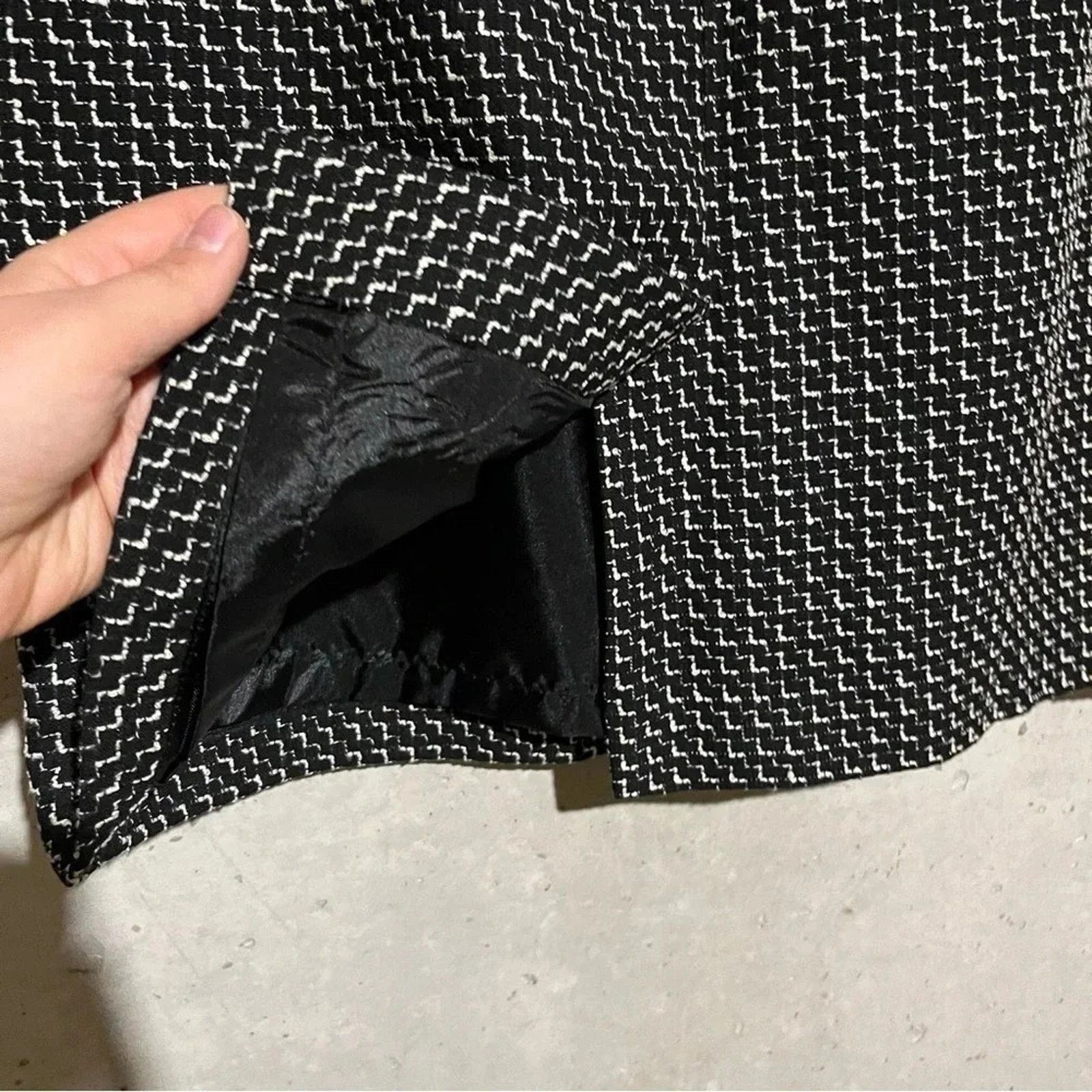 Talbots NWT Talbots Tweed Skirt Black White Women’s Size 10 Office Size 32" / US 10 / IT 46 - 10 Thumbnail