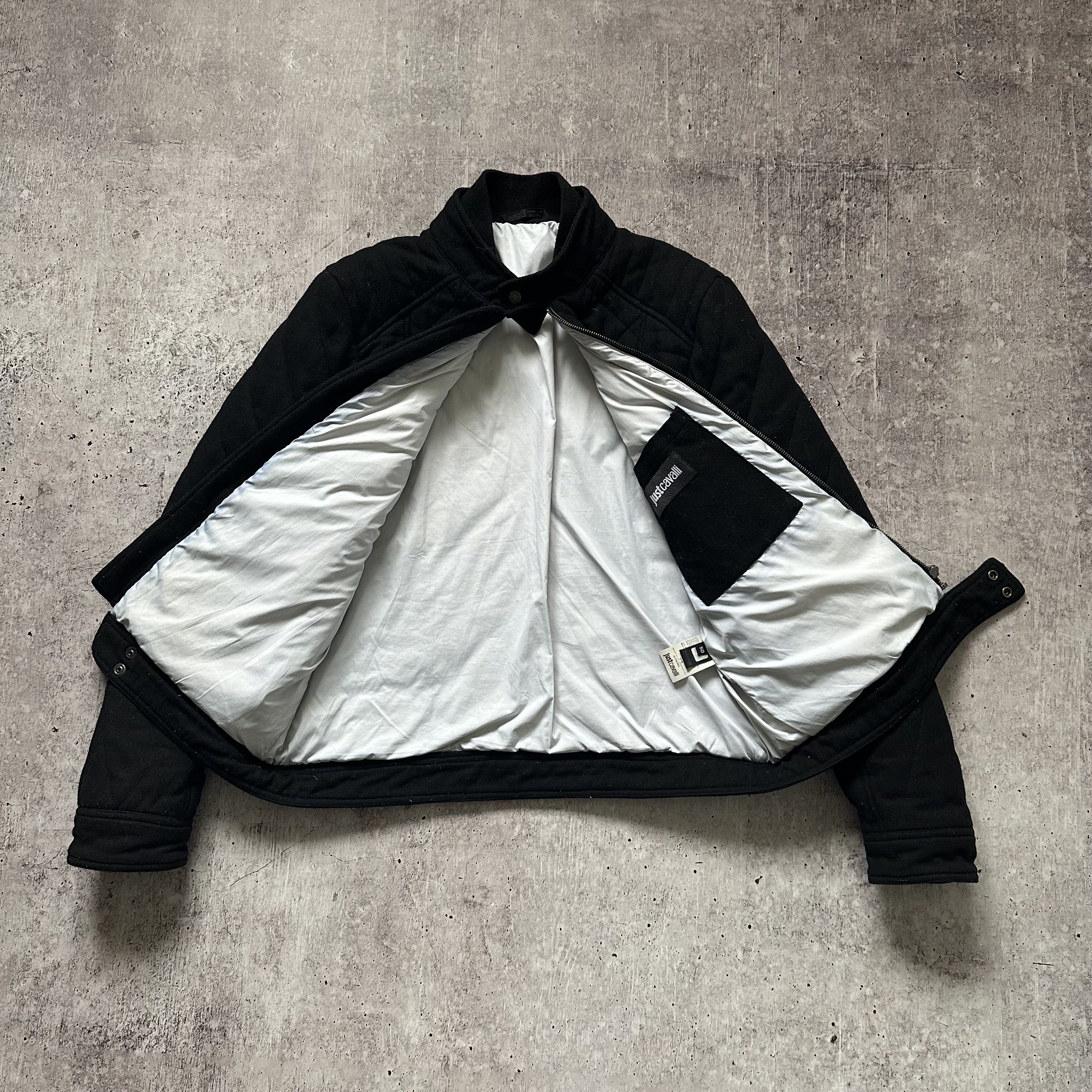 Just Cavalli × Roberto Cavalli Just Cavalli Wool Biker Casual Light Jacket Size US M / EU 48-50 / 2 - 4 Thumbnail