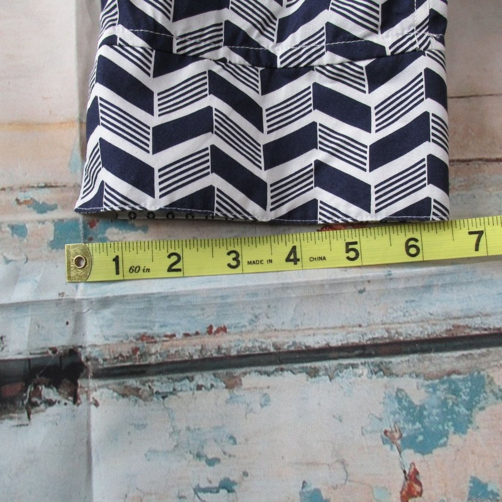 Other Gold Label Investments Blue/White Chevron Plus Size Shirt Size XL / US 12-14 / IT 48-50 - 3 Thumbnail