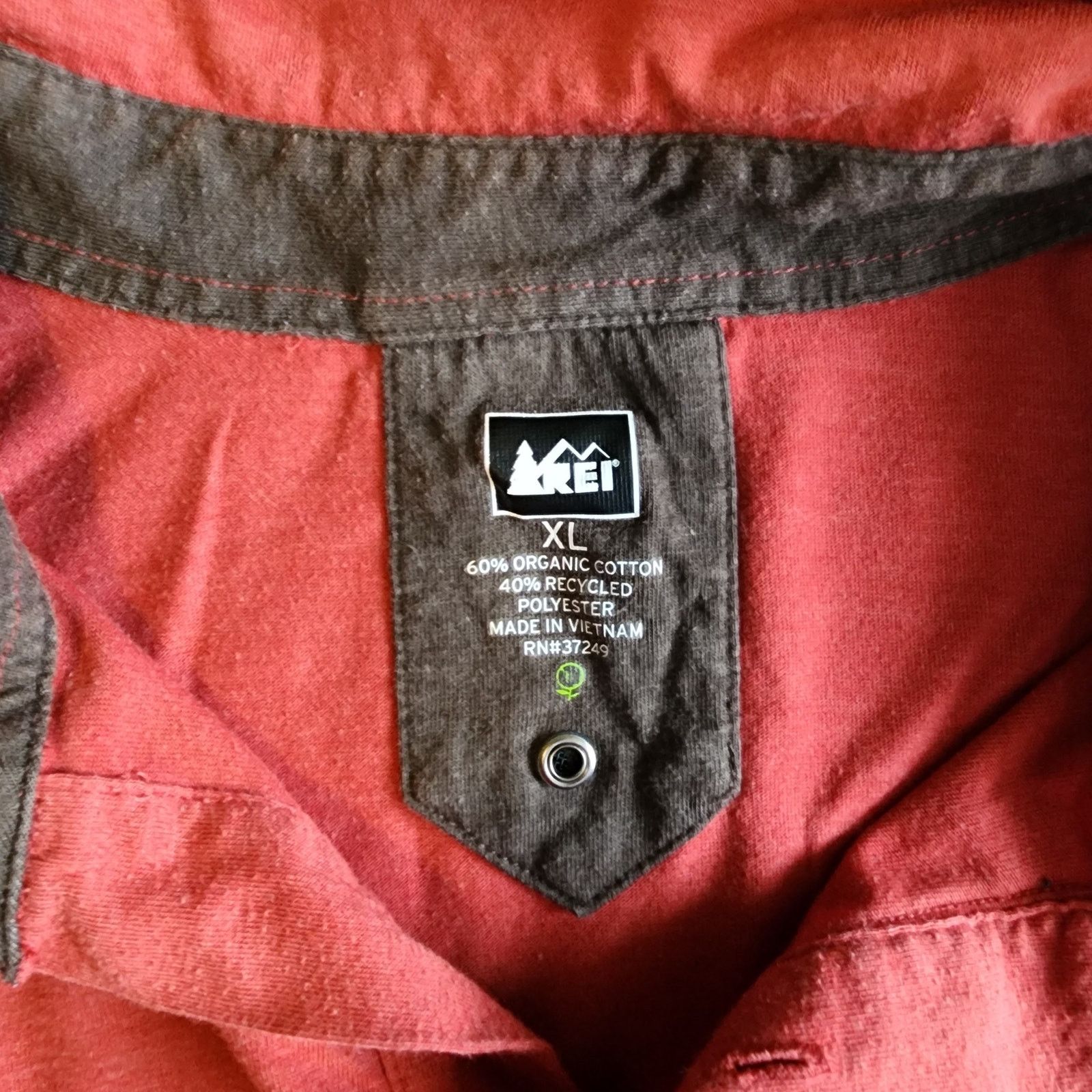 Rei REI XL Polo Shirt Red Organic Cotton Men's Size US XL / EU 56 / 4 - 3 Thumbnail