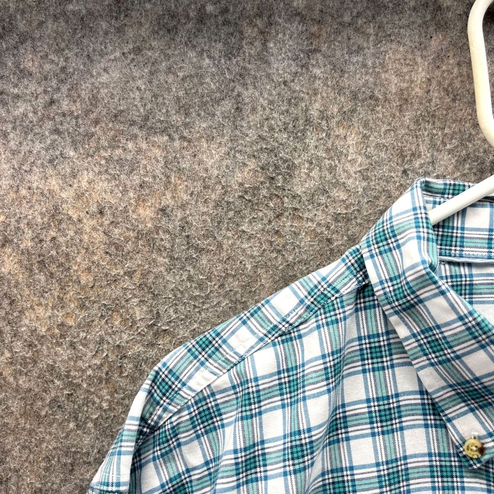 Vintage LL bean Shirt Men XLT Teal Blue Button Down Traditional Tall Plaid Size US XL / EU 56 / 4 - 2 Thumbnail