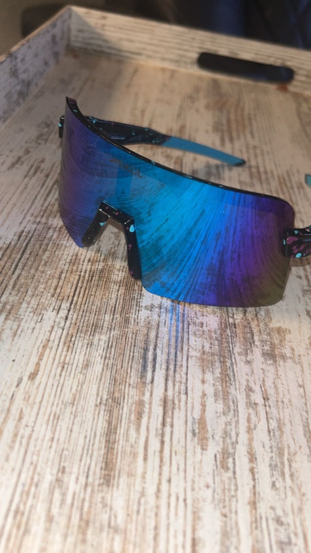 The Unbranded Brand unisex Omekol Sunglasses One Size Blue Black Size ONE SIZE - 2 Thumbnail