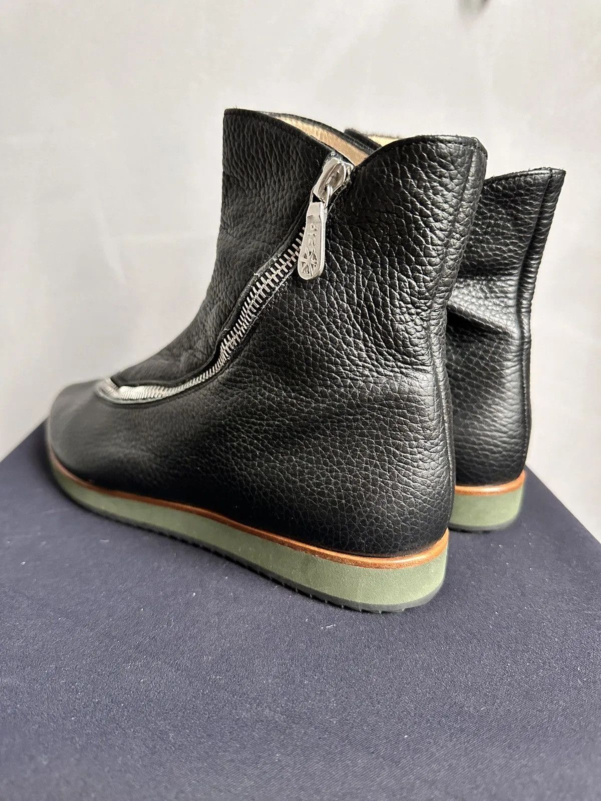 If Six Was Nine Leather Boots Metal Zip Vintage Rick Owens Style Y2K Size US 7 / IT 37 - 7 Thumbnail