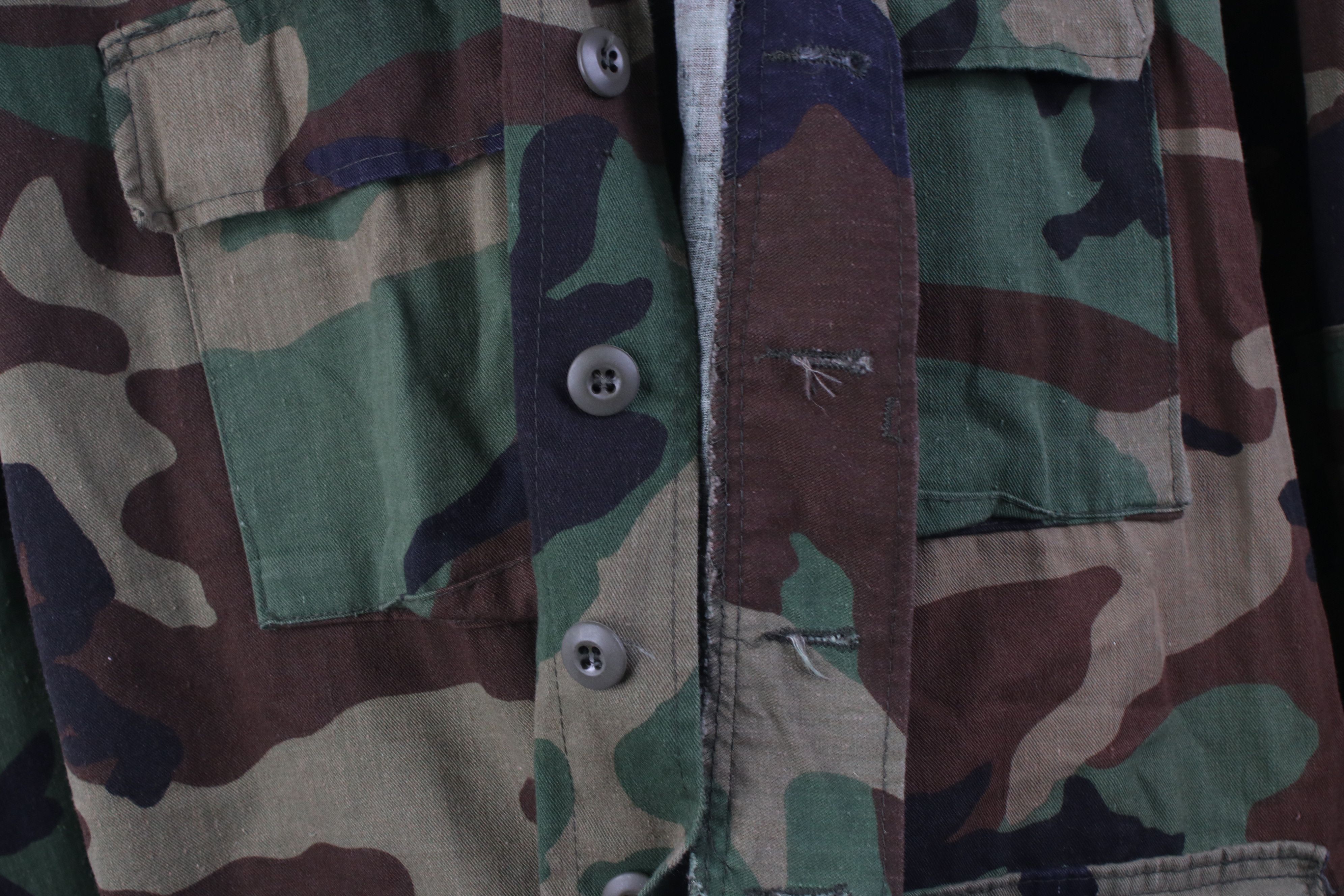 Vintage Vintage 90s USGI Camouflage Battle Fatigue Coat Jacket USA Size US XL / EU 56 / 4 - 9 Thumbnail