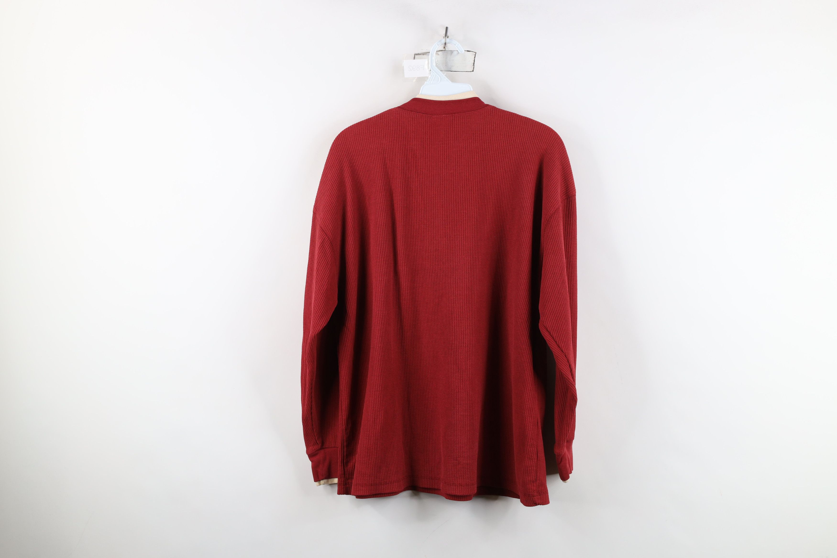 Vintage Vintage 90s Streetwear Layered Thermal Knit Henley T-Shirt Size L / US 10 / IT 46 - 12 Thumbnail