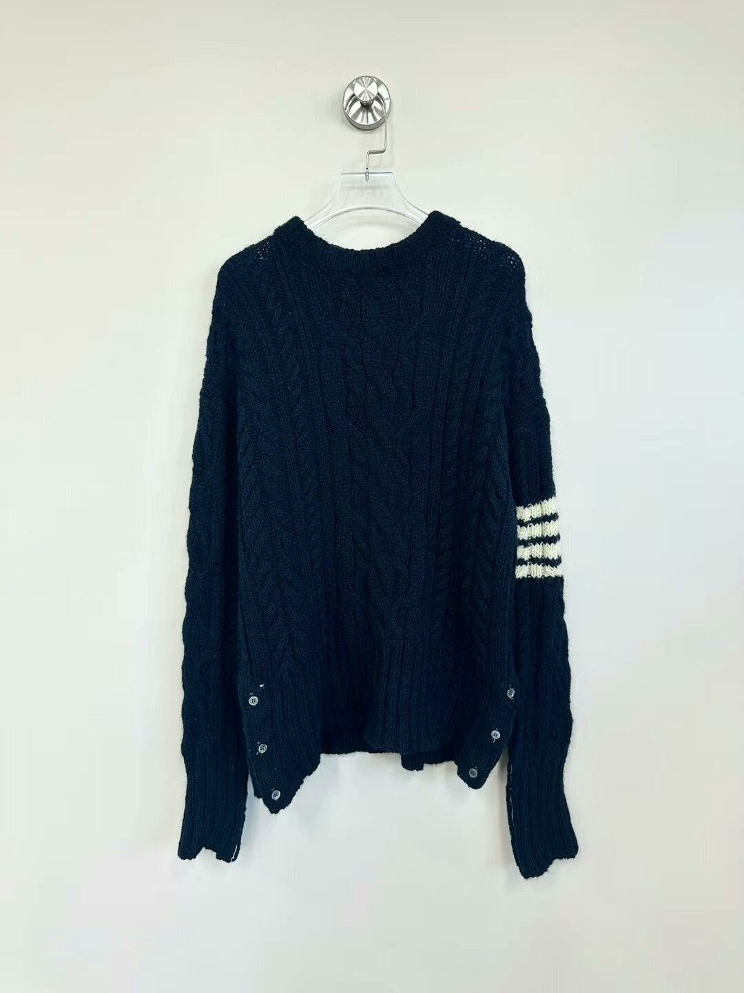 Thom Browne classic thom browne navy knit sweater Size US S / EU 44-46 / 1 - 1 Thumbnail