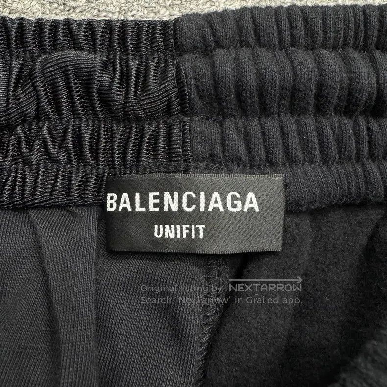 Balenciaga Balenciaga size M Left and right patchwork wide-leg pants Size US 27 - 2 Thumbnail