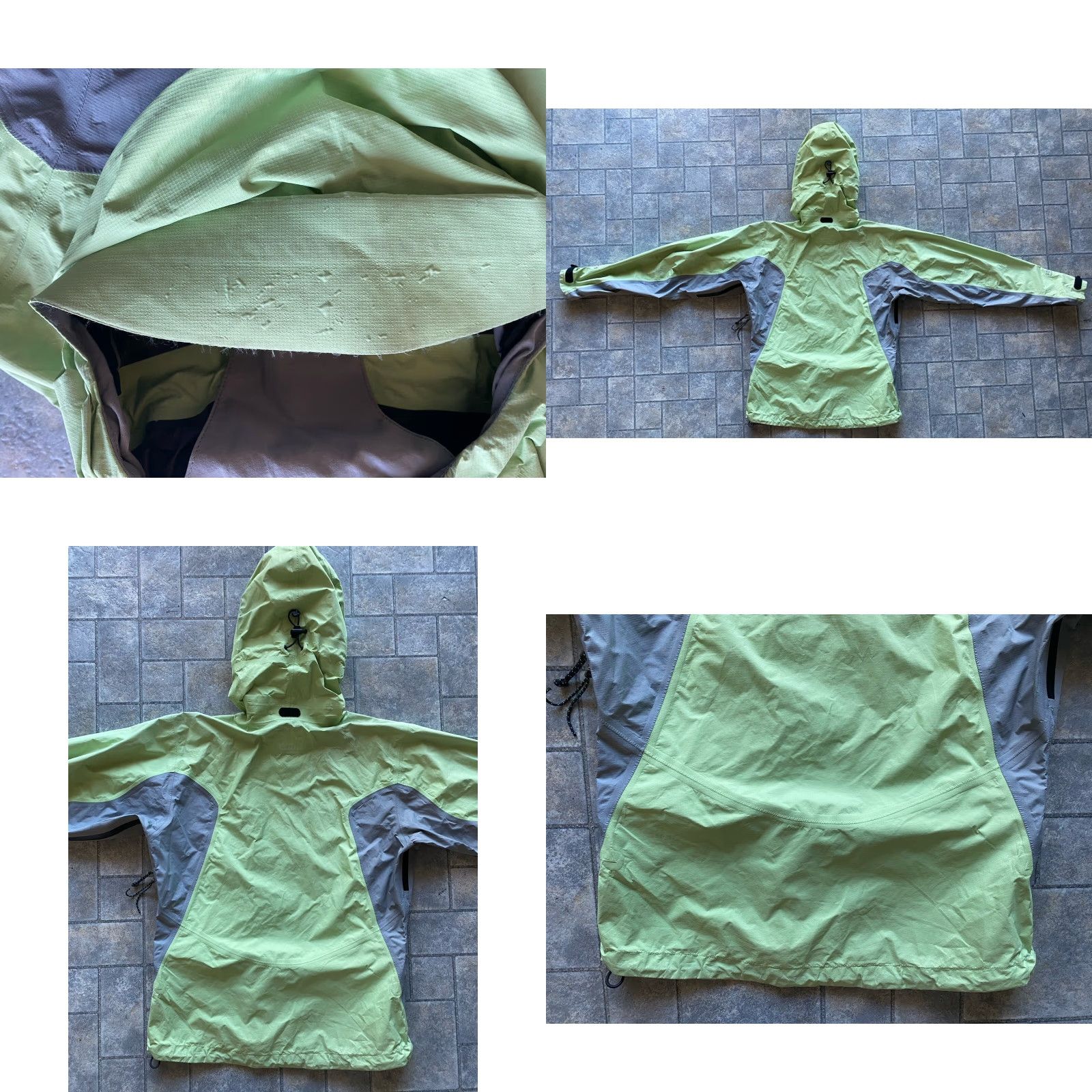 Mountain Hardwear VINTAGE Mountain Hardwear Goretex Paclite Shell Jacket Green Hooded Womens XS Flaws Wear Size XS / US 0-2 / IT 36-38 - 9 Thumbnail