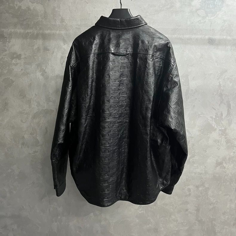 Balenciaga Balenciaga latest black full logo leather jacket-2506 Size US L / EU 52-54 / 3 - 5 Thumbnail