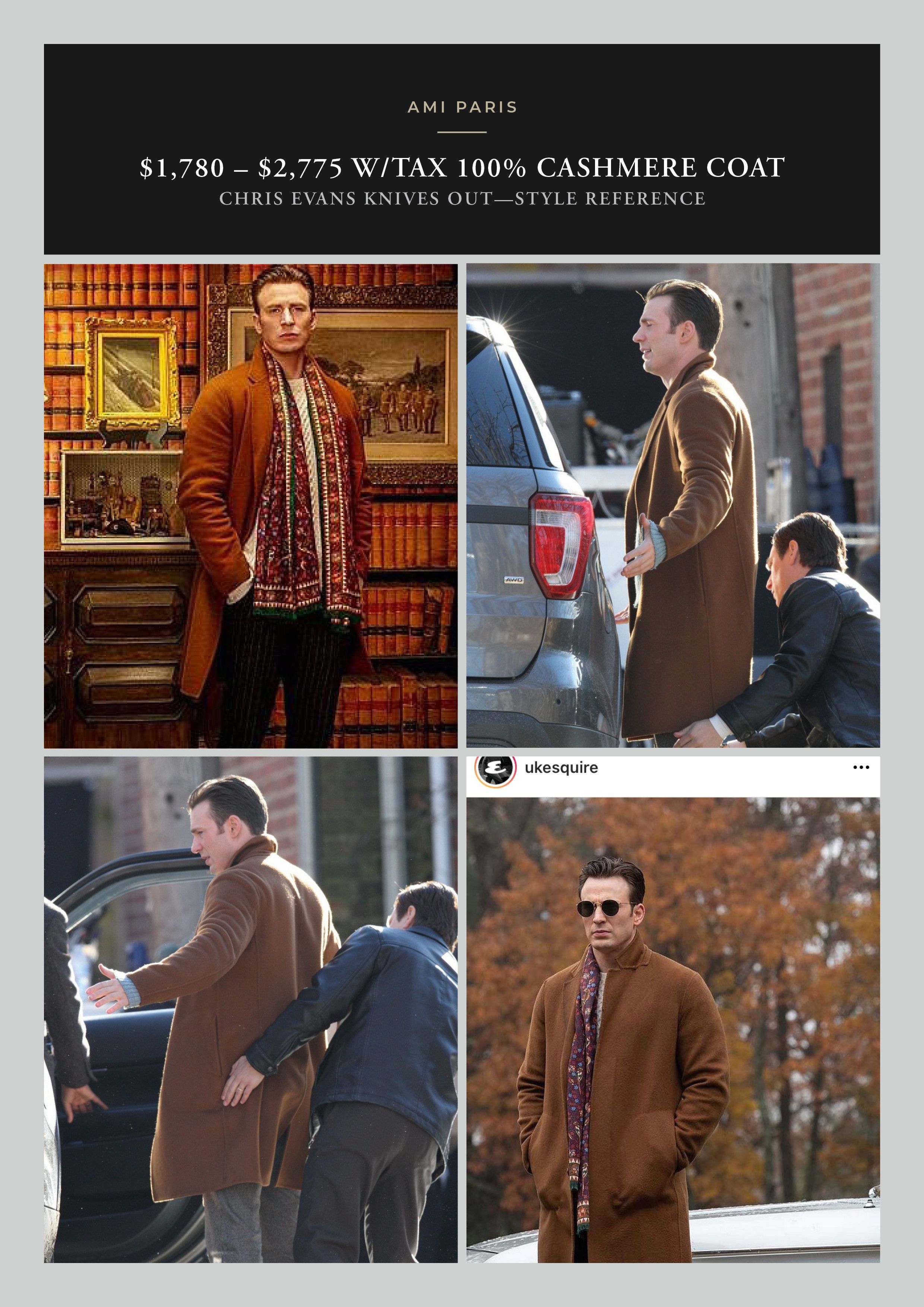 AMI Coveted $2K AMI Cashmere, Chris Evans Knives Out inspired Size US S / EU 44-46 / 1 - 3 Thumbnail
