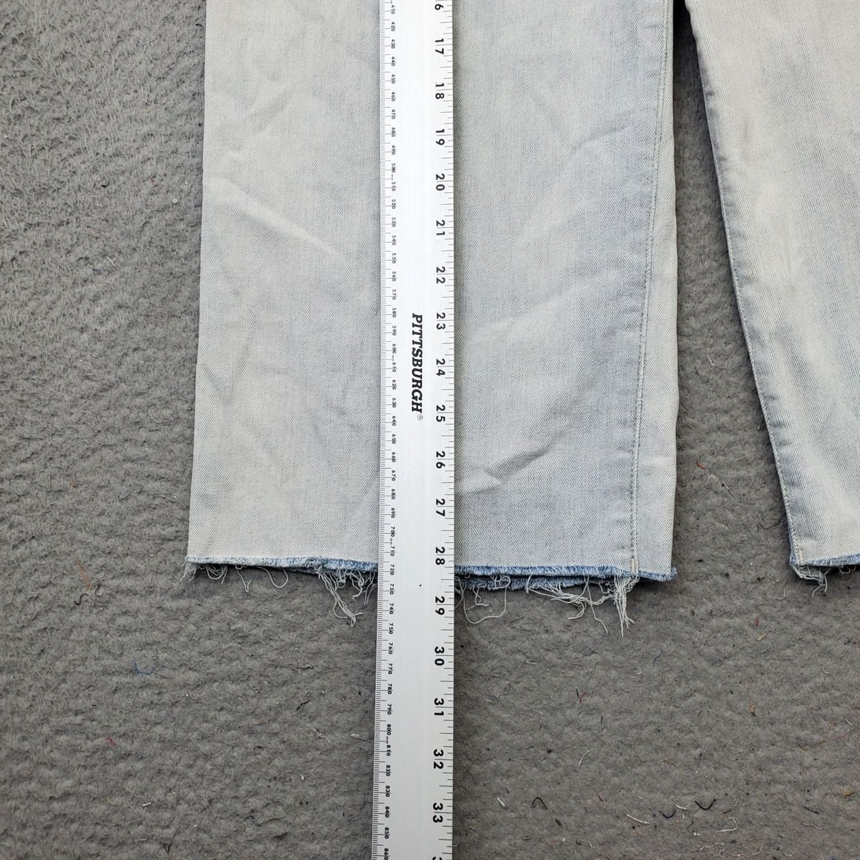 NYDJ NYDJ Womens Jeans 12 Crop Light Wash Blue Denim Regular Fit Flat Front Wide Leg Size 34" / US 12 / IT 48 - 3 Thumbnail