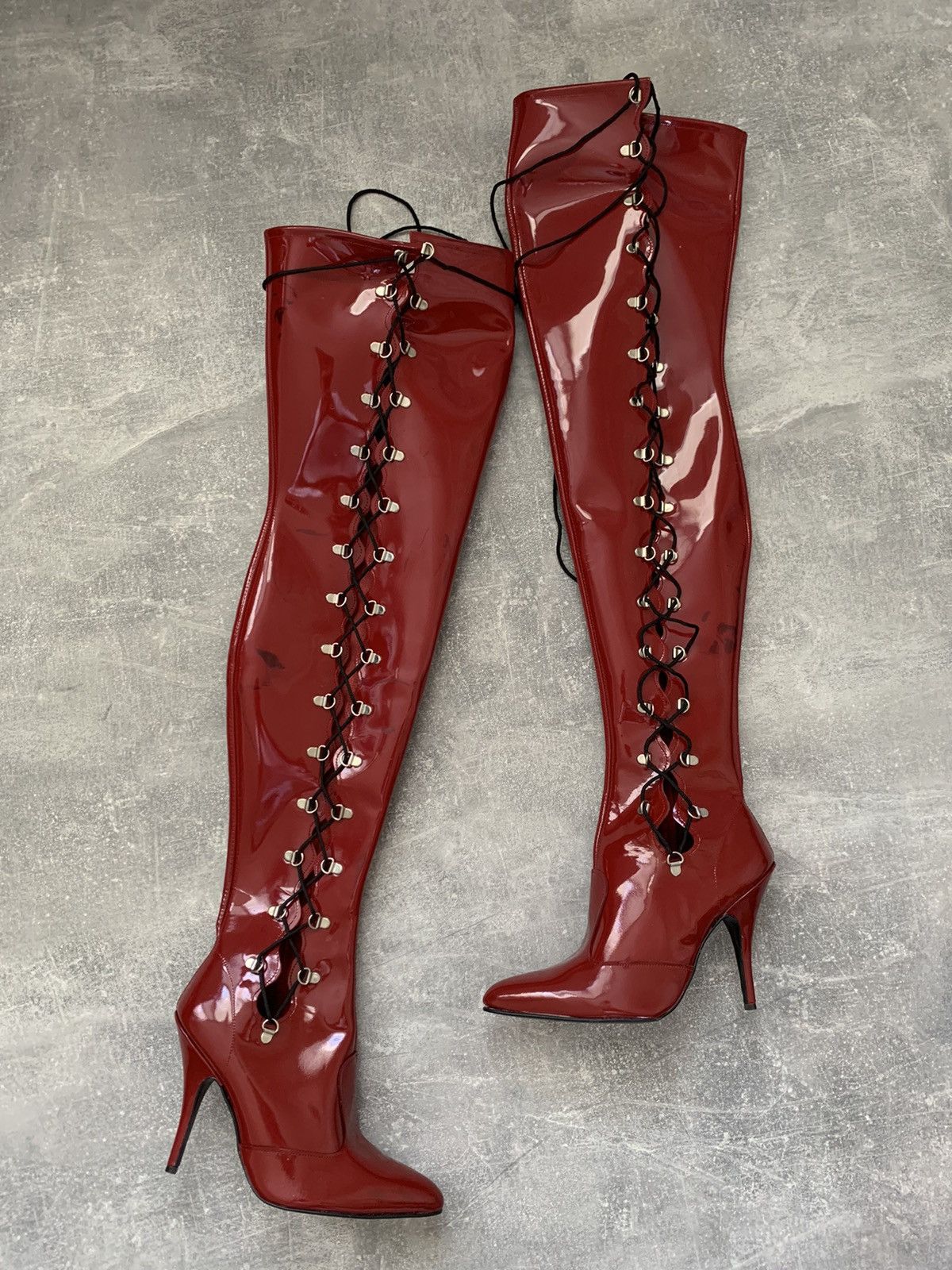 Japanese Brand Women's Biker Cowboy Boots Gothic High Heel Motorcycle style Size US 7 / IT 37 - 1 Thumbnail
