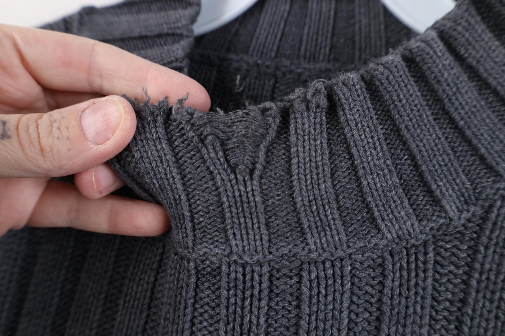 Vintage Vintage 90s Y2K Streetwear Ribbed Knit Mock Neck Sweater Size US M / EU 48-50 / 2 - 4 Thumbnail