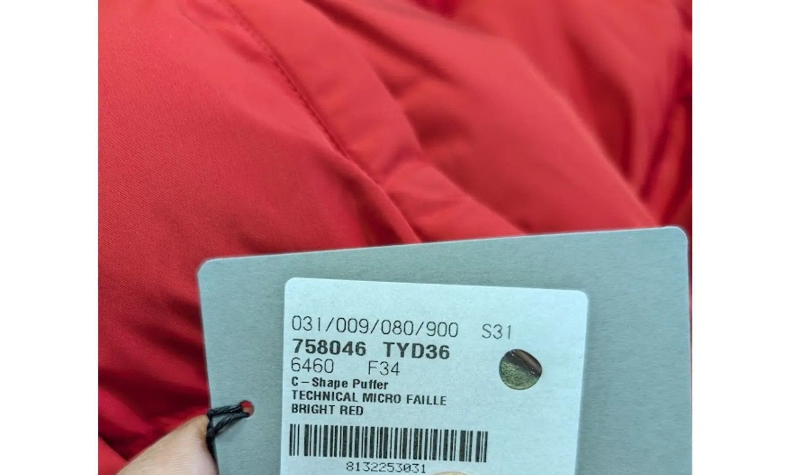 Balenciaga o1rshd1 /DUP/ Micro Faille C-Shape Puffer Jacket Bright Red Size XS / US 0-2 / IT 36-38 - 21 Thumbnail