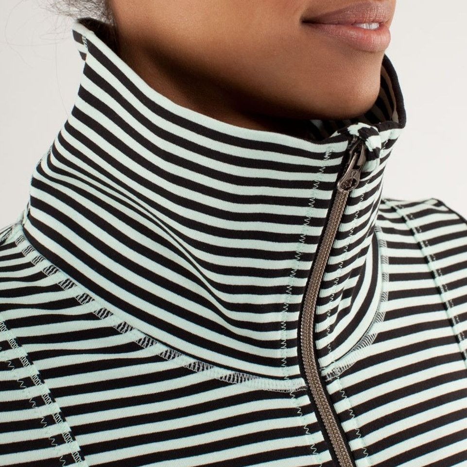 Lululemon Lululemon Daily Yoga Jacket Mint Black Stripe LUON Size 4 Size S / US 4 / IT 40 - 6 Thumbnail
