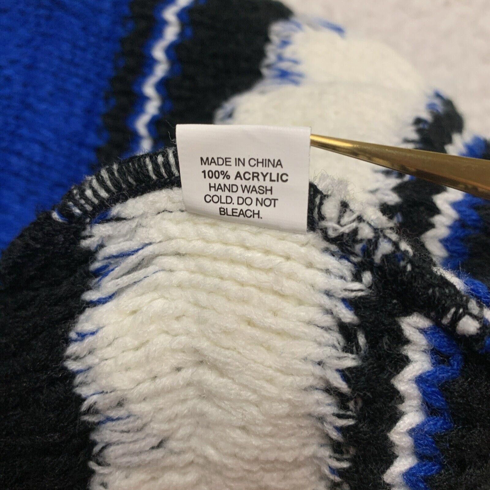 Other Pig Beanie Unisex Black Royal Blue Striped Ski Hat Size ONE SIZE - 6 Thumbnail