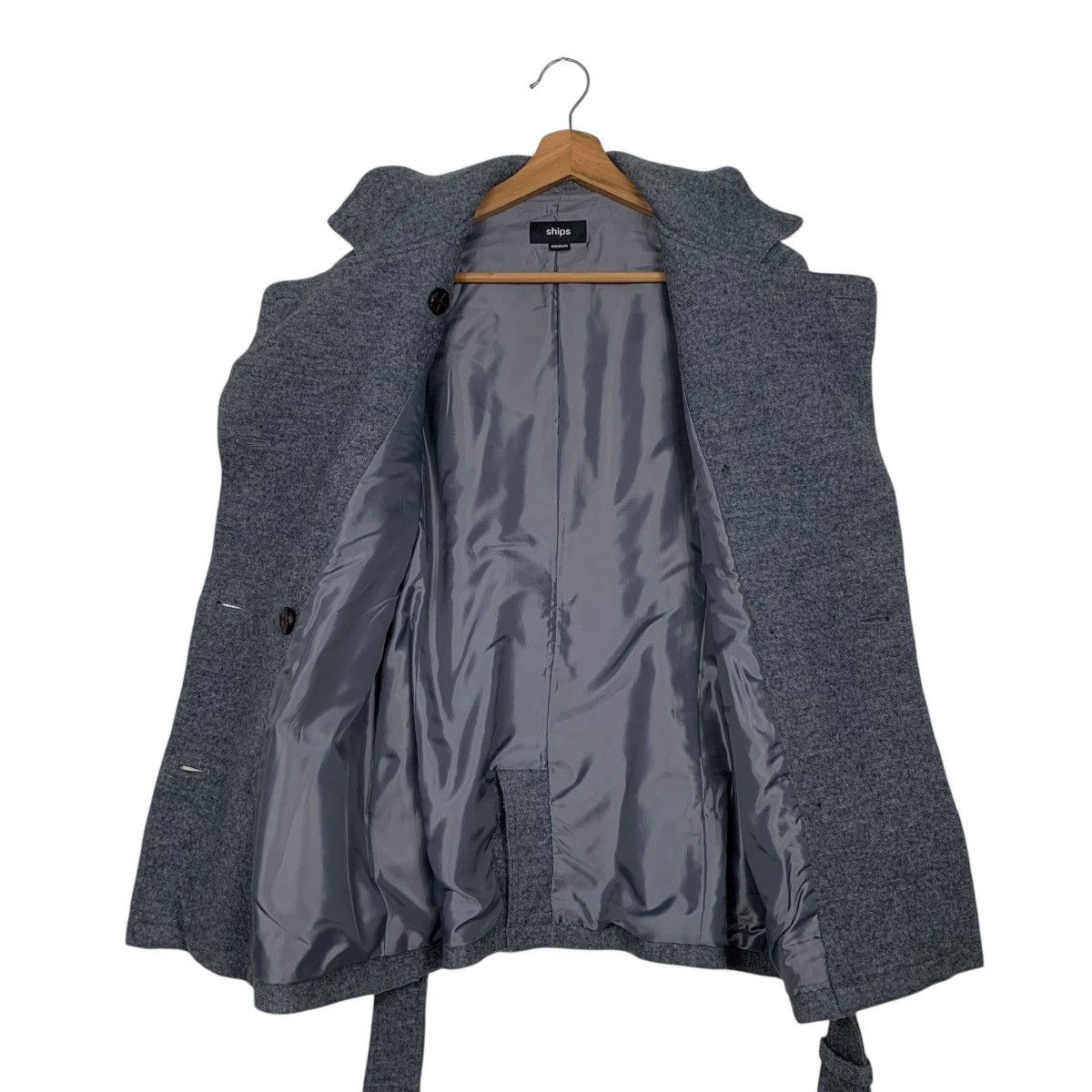 Japanese Brand Ships Double Breasted Wool Trenchcoat Size M / US 6-8 / IT 42-44 - 11 Thumbnail