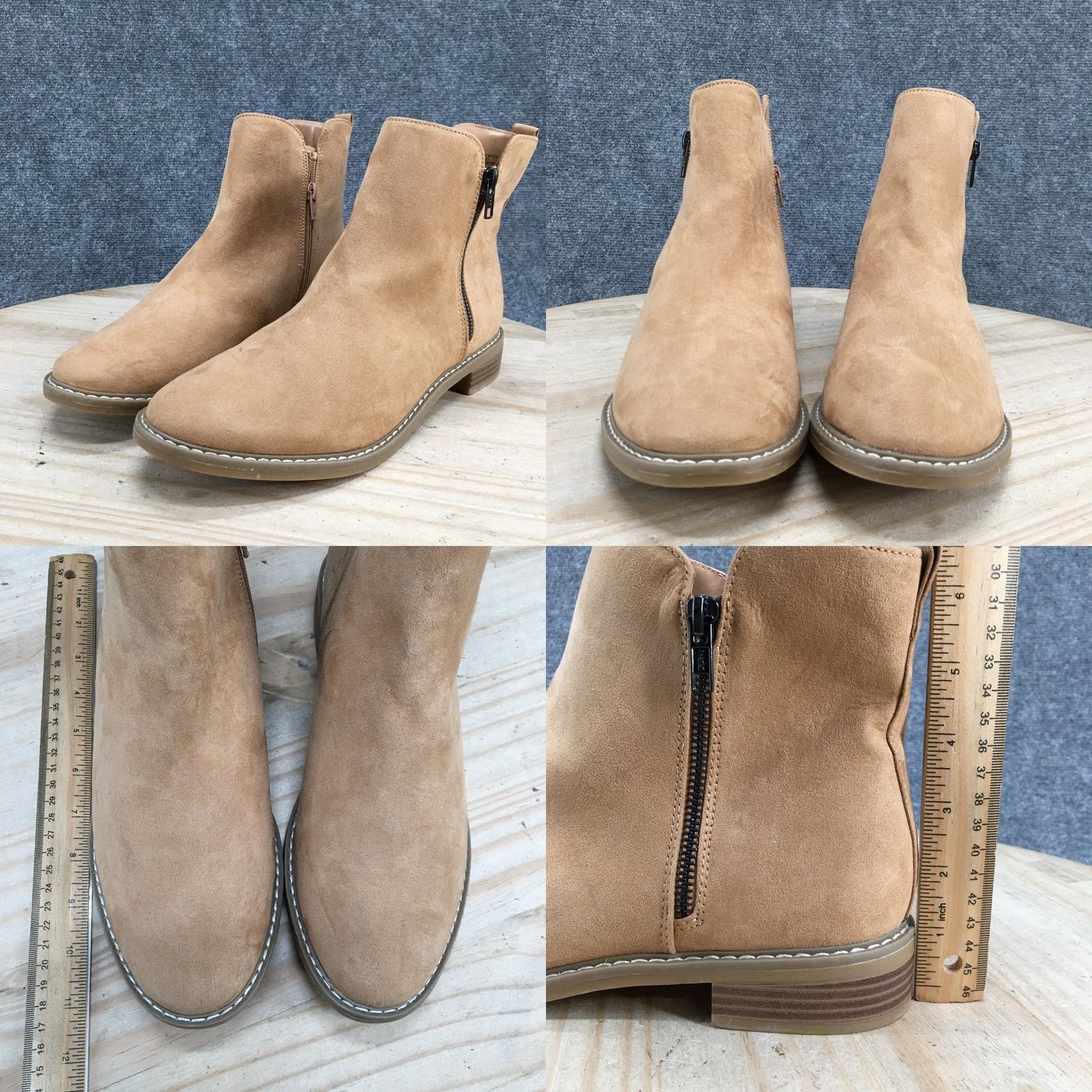 Vintage Universal Thread Boots Womens 11 Brenna Bootie Brown Faux Leather Ankle Top Women Brown Boots 11 Knit Breathable Comfort Classic Vintage: No Size L / US 10 / IT 46 - 8 Thumbnail