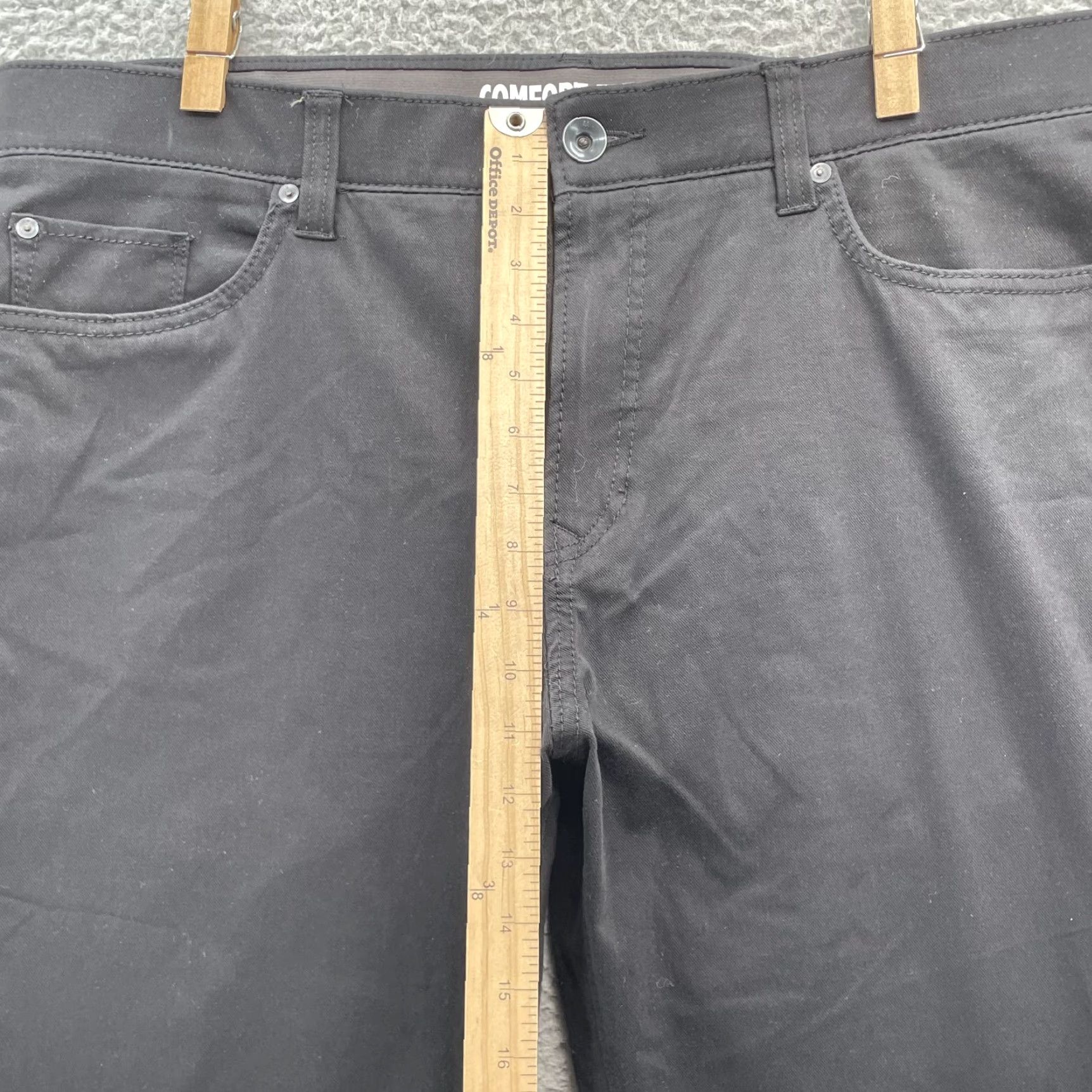 Union LA Union Comfort Flex Pants 39x31 Black Minimalist Preppy Performance Workwear Regular Mens Size US 39 - 6 Thumbnail