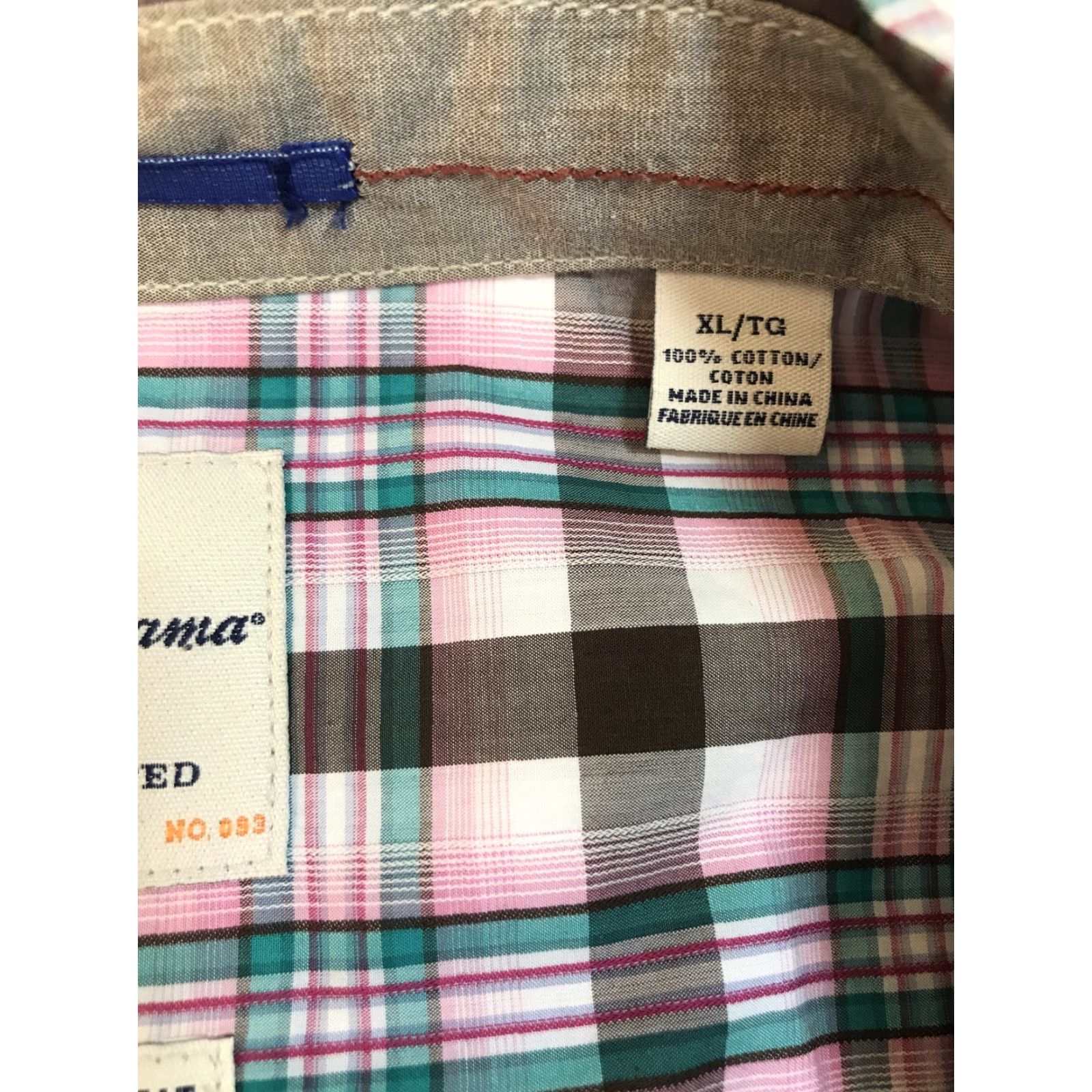 Tommy Bahama Tommy Bahama Shirt Mens Island Modern Fit XL Plaid Long Sleeve Button-Up Cotton Knit Multicolor Blue Collar Spread Casual Size US XL / EU 56 / 4 - 4 Thumbnail