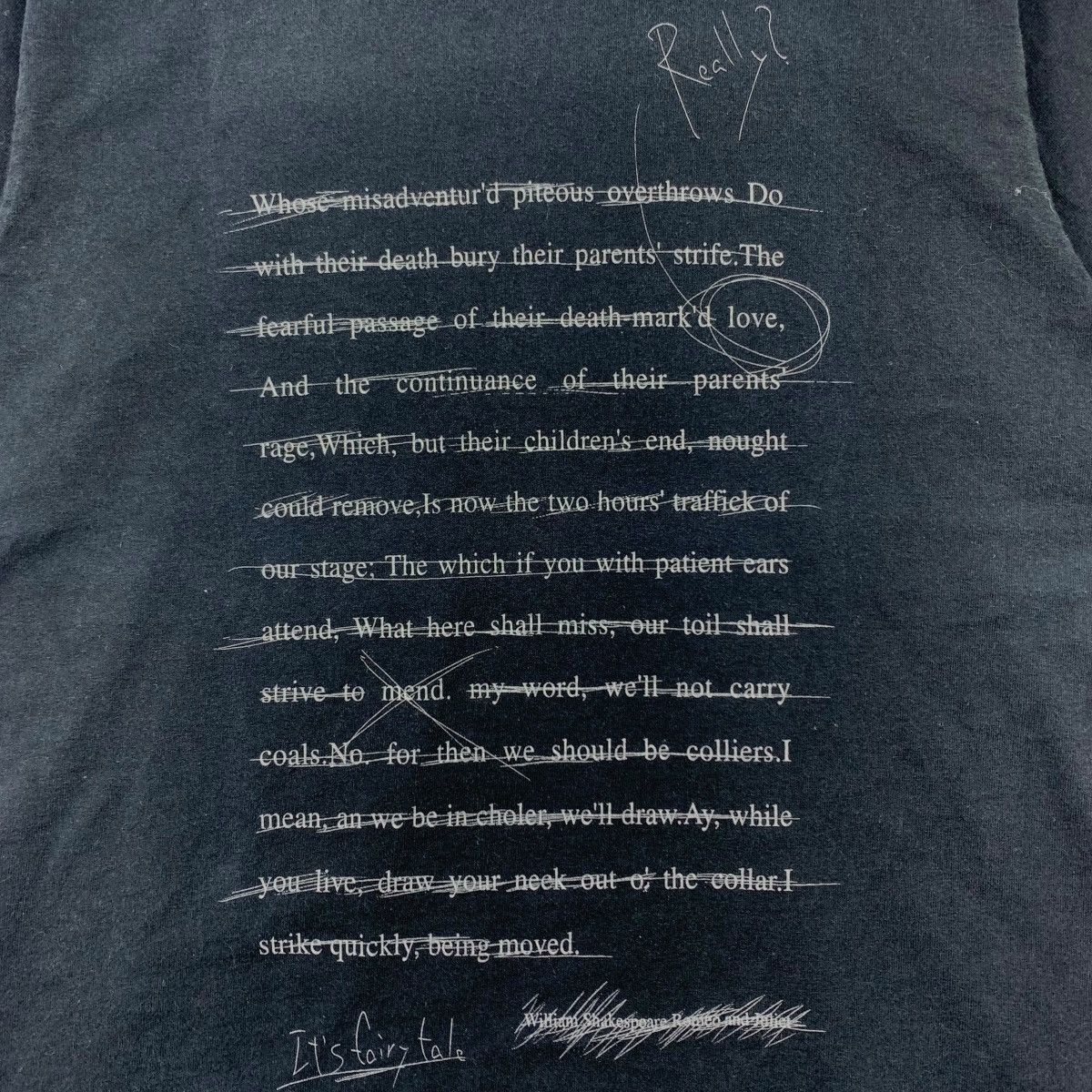 Vintage REF CEMENT William Shakespeare Poem Print Black Short Shirt Size US S / EU 44-46 / 1 - 3 Thumbnail
