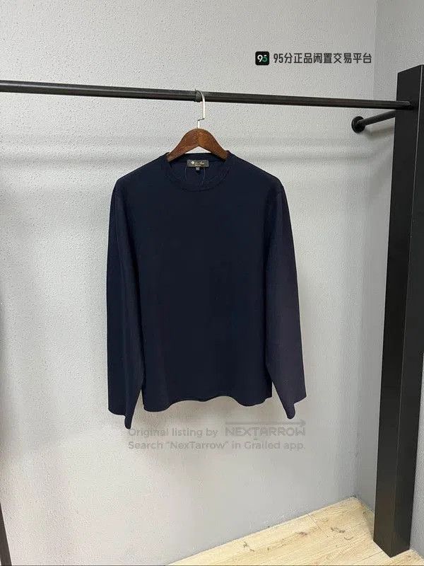 Loro Piana Loro Piana Men's Solid Crewneck Long. Size US XL / EU 56 / 4 - 3 Thumbnail