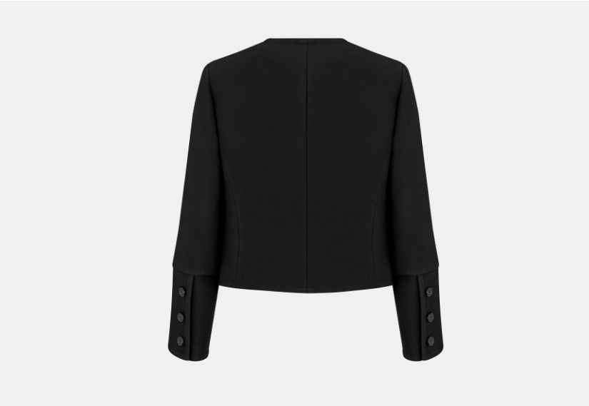 Dior o1w1db10425 221V12A Cropped Open Jacket in Black Size XS / US 0-2 / IT 36-38 - 2 Thumbnail