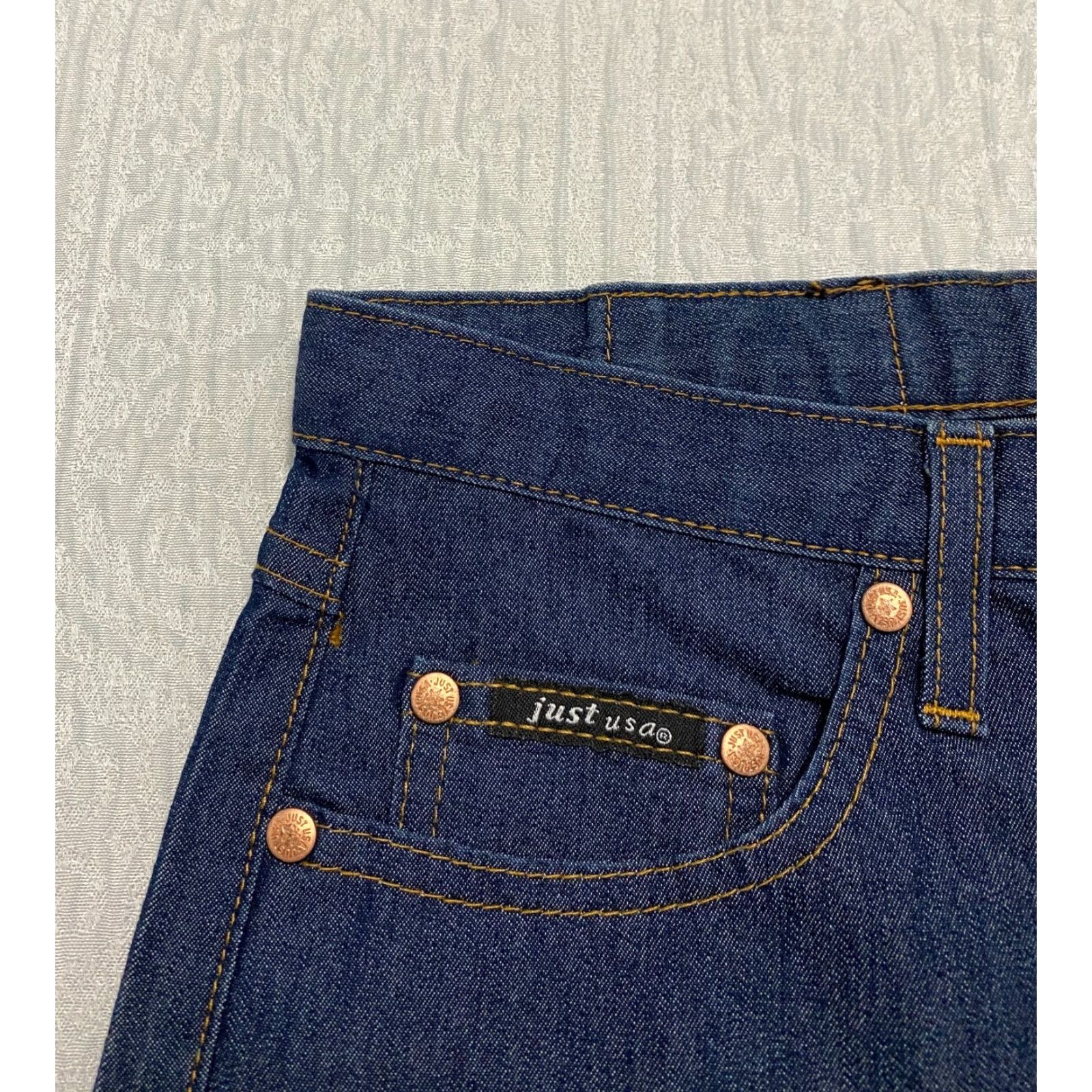 Vintage Just USA Jeans Flared Blue jeans Size 3 Women 26W 33In Denim Cotton Polyester Lycra 5-Pocket USA Rise Mid Button Zip Classic Size 26" / US 2 / IT 38 - 7 Thumbnail
