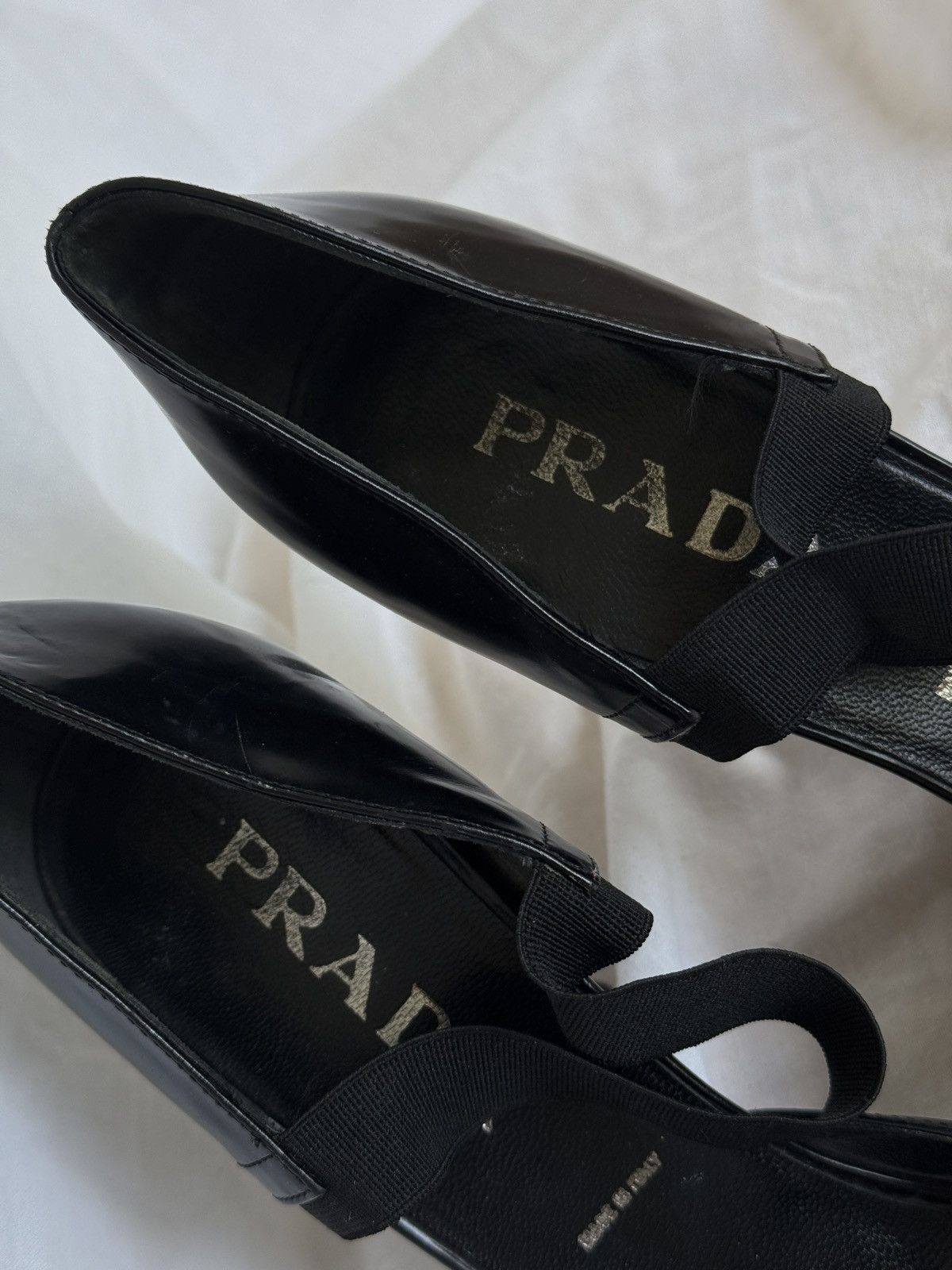Prada Prada Black Patent Leather Heels Pumps Pointed Toe Size US 9 / IT 39 - 5 Thumbnail