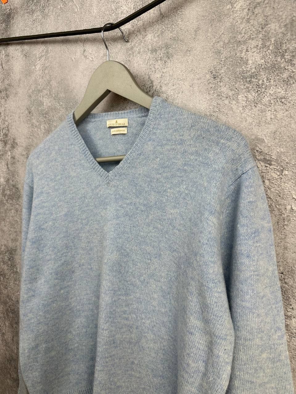 Other House of Bruar V-Neck Lambs Wool Sweater Light Blue Jumper Size US M / EU 48-50 / 2 - 5 Thumbnail
