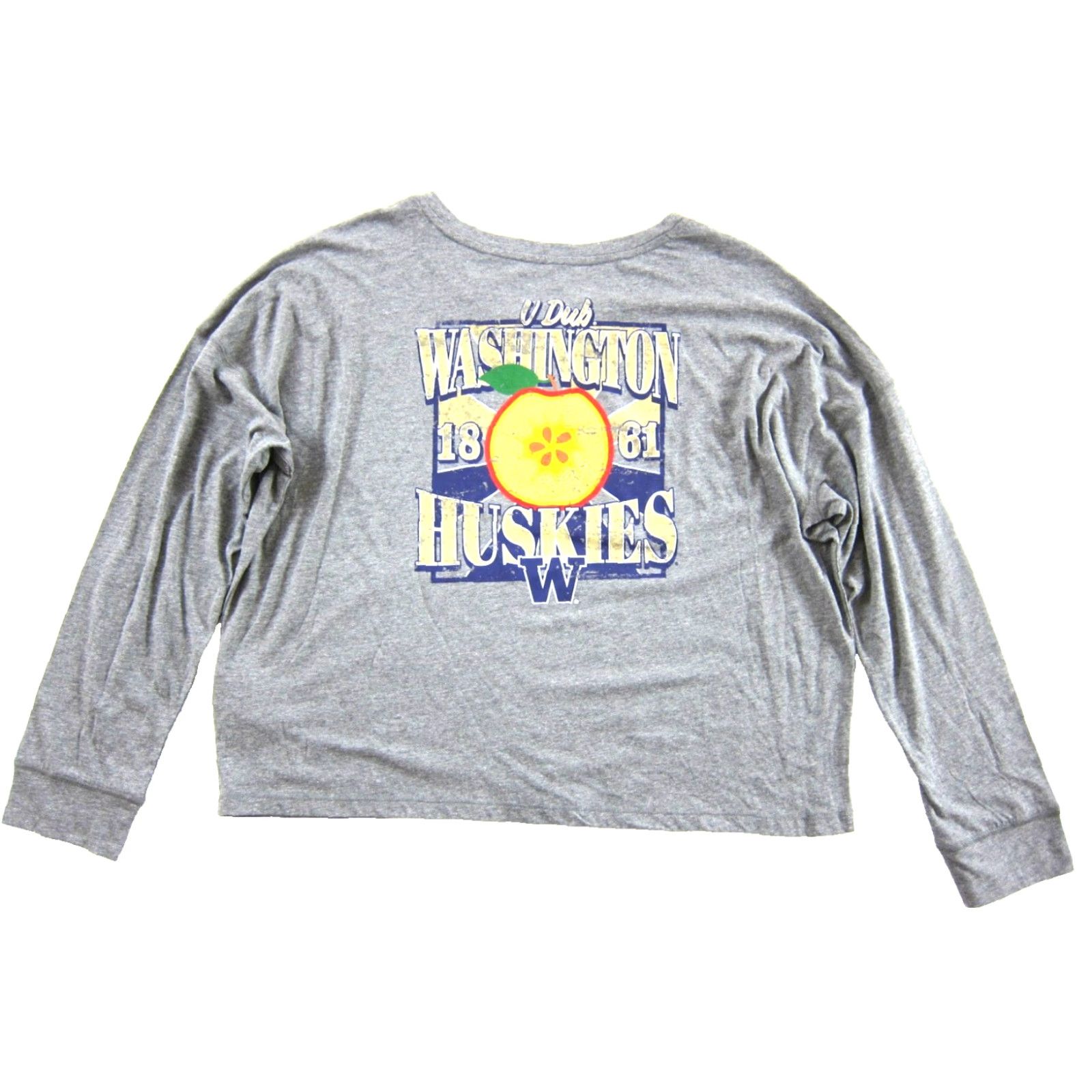 Vintage VINTAGE Captivating University Washington Huskies Long Sleeve T-Shirt 2XL Grey U Dub NWT Size XXL / US 16-18 / IT 52-54 - 2 Thumbnail