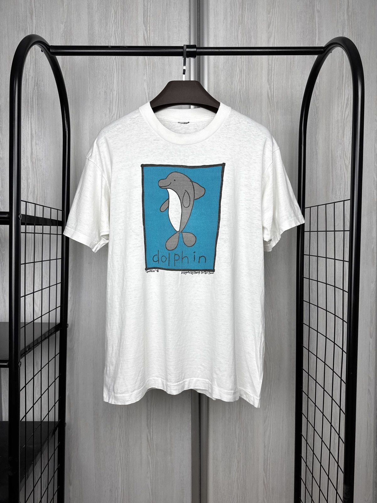 Vintage Dolphin by Bang on the door vintage 80s 90s USA made tee Size US XL / EU 56 / 4 - 1 Thumbnail