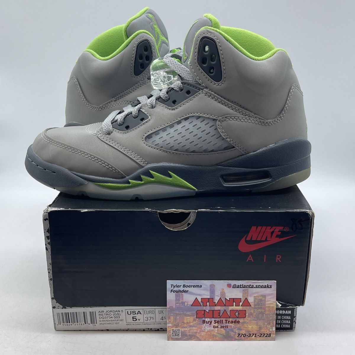 Jordan Brand Air Jordan 5 green bean Size US 5 / EU 37 - 1 Thumbnail
