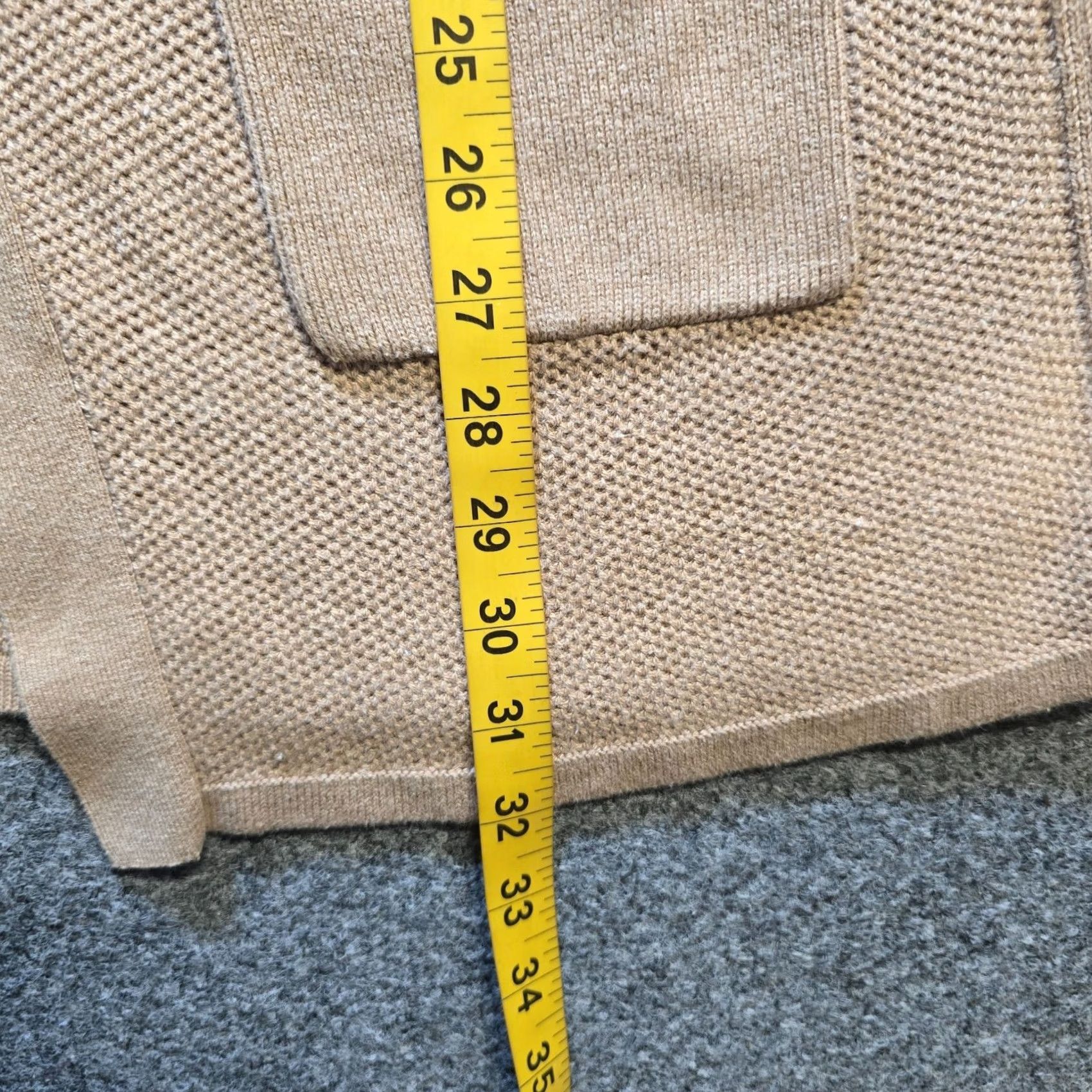J. Jill J. Jill Cardigan Sweater Womens Size M Tan Long Sleeve Pockets Capsule Cardigan Classic Knit V-Neck Cotton Polyester Size M / US 6-8 / IT 42-44 - 6 Thumbnail