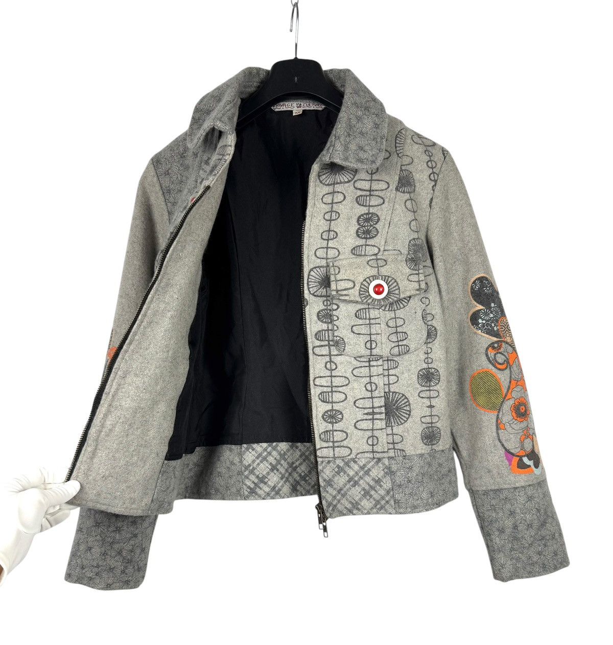 Designer Savage Culture Wool-Nylon Printed Jacket Full-Zip size M Size M / US 6-8 / IT 42-44 - 14 Thumbnail