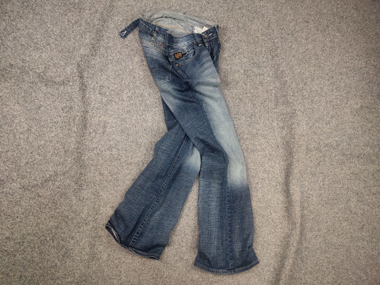 G-Star Vintage G Star Y2K Flared Jeans Low Rise Belt LBG Bootcut Size US 31 - 1 Thumbnail