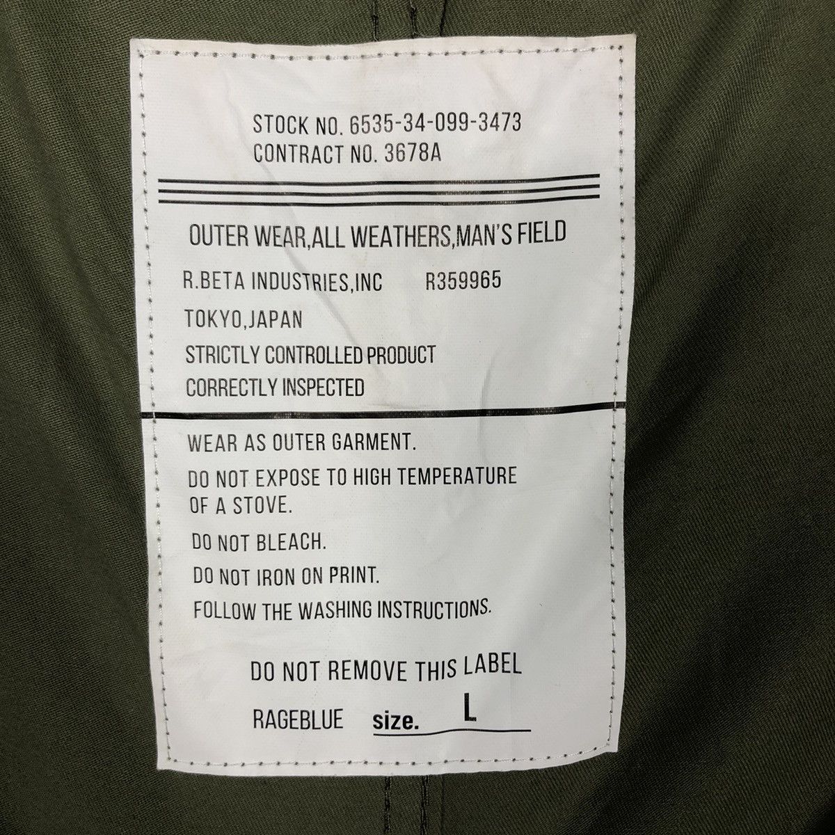 Japanese Brand Rageblue Militarized M51 Fishtail Parka Archive Utility Coat Size US L / EU 52-54 / 3 - 20 Thumbnail