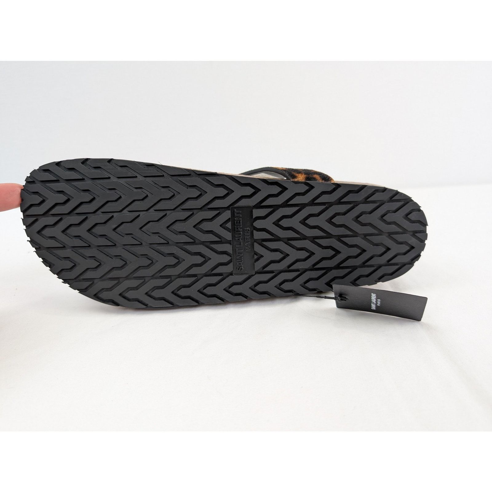 Saint Laurent Paris o1rshd1 Pony Spots Slipper sandal in Brown/Black Size US 9 / EU 42 - 9 Thumbnail