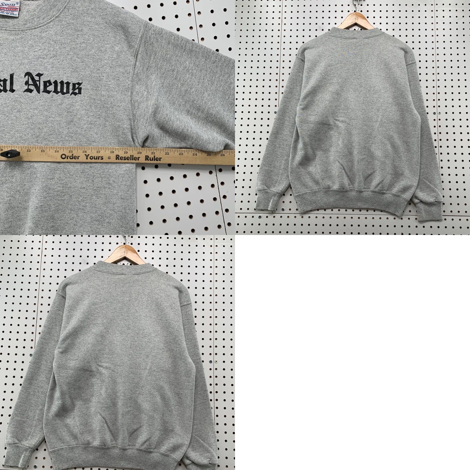 Vintage VINTAGE Capital News Sweatshirt Mens Large Gray Heavyweight USA Shirt Pullover 80s Regular Size L Men Size US L / EU 52-54 / 3 - 9 Thumbnail