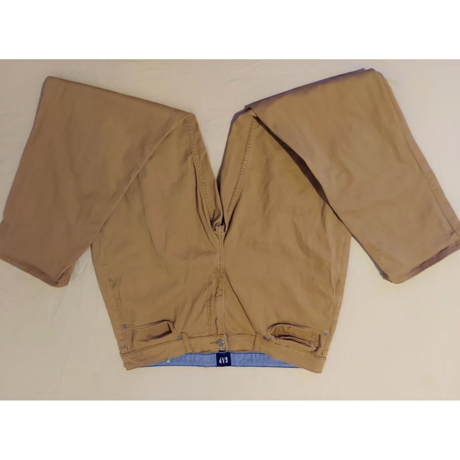 Gap Mens Gap Jeans 38x30 Straight Khaki Cotton Stretch Pants Size US 38 / EU 54 - 3 Thumbnail