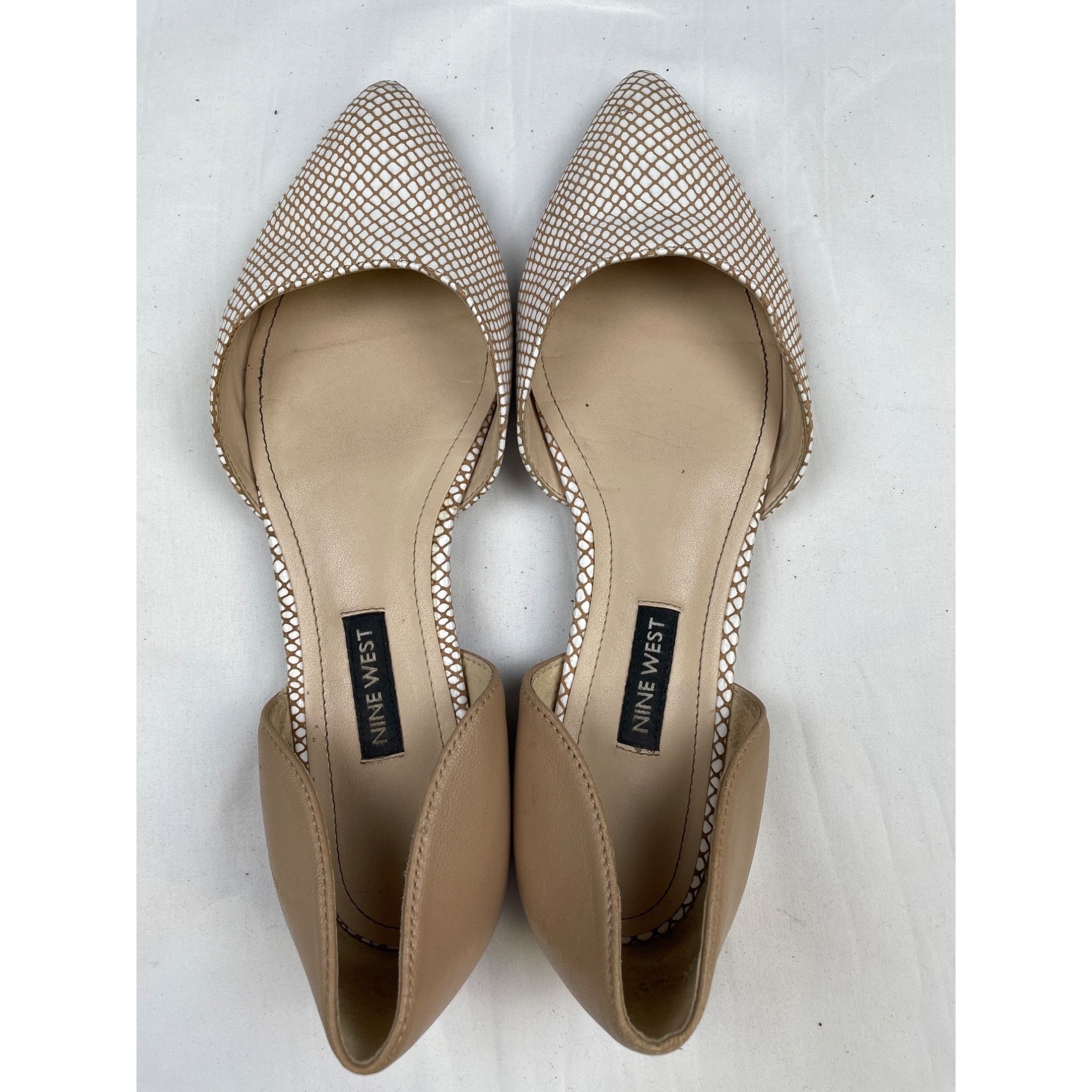 Nine West Nine West Women's Starship Leather Tan Point Toe Flats/Shoes Size US 7.5 / IT 37.5 - 7 Thumbnail