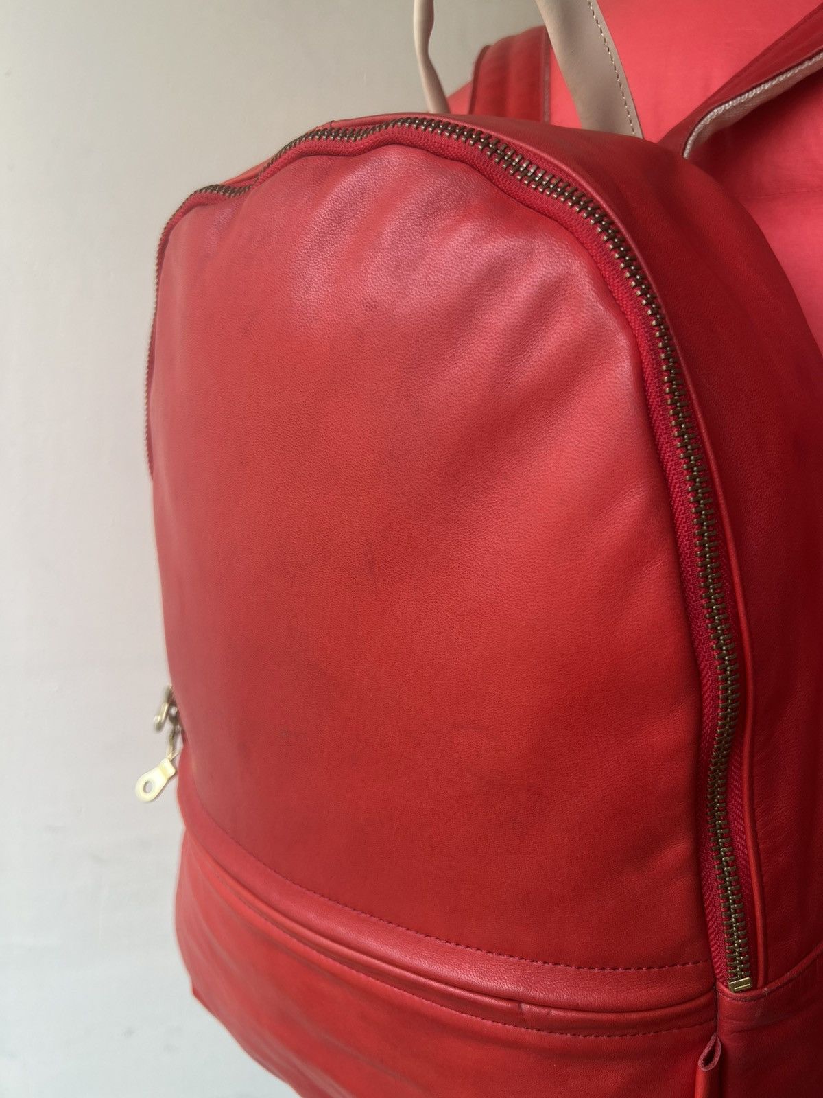 Shellac Agility Japan Patina Red Leather Backpack Bag Size ONE SIZE - 5 Thumbnail